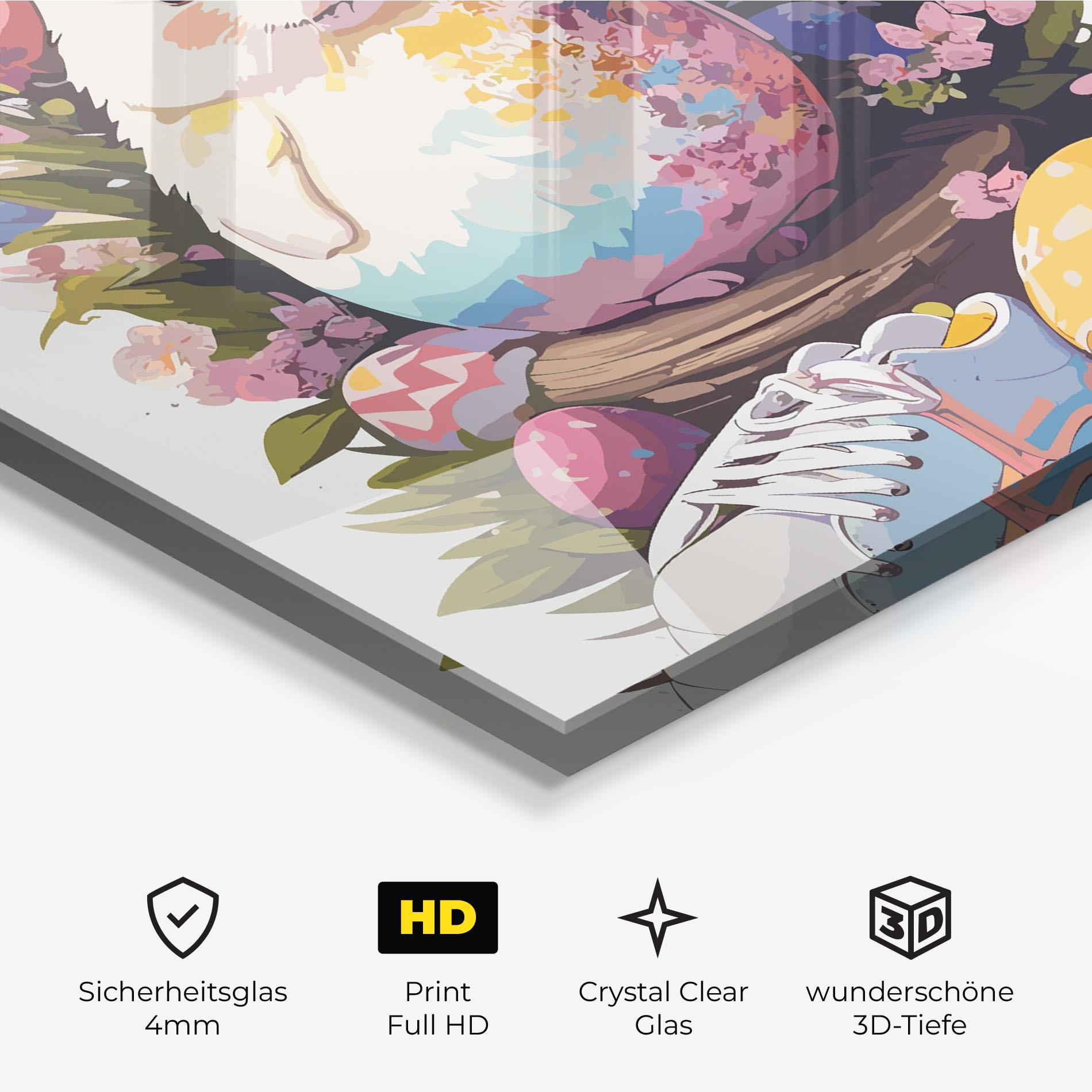 Glasbild Fatt Cute Bunny mockup 3