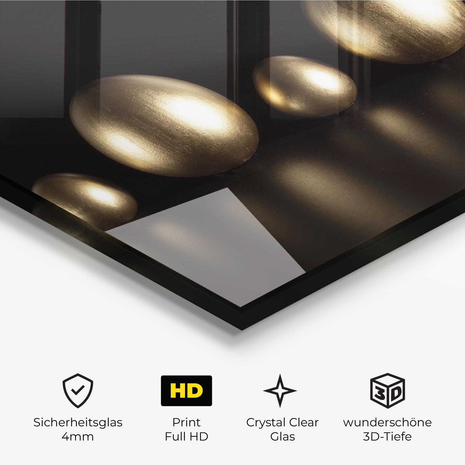 Glasbild Gold Eggs Shot mockup 3