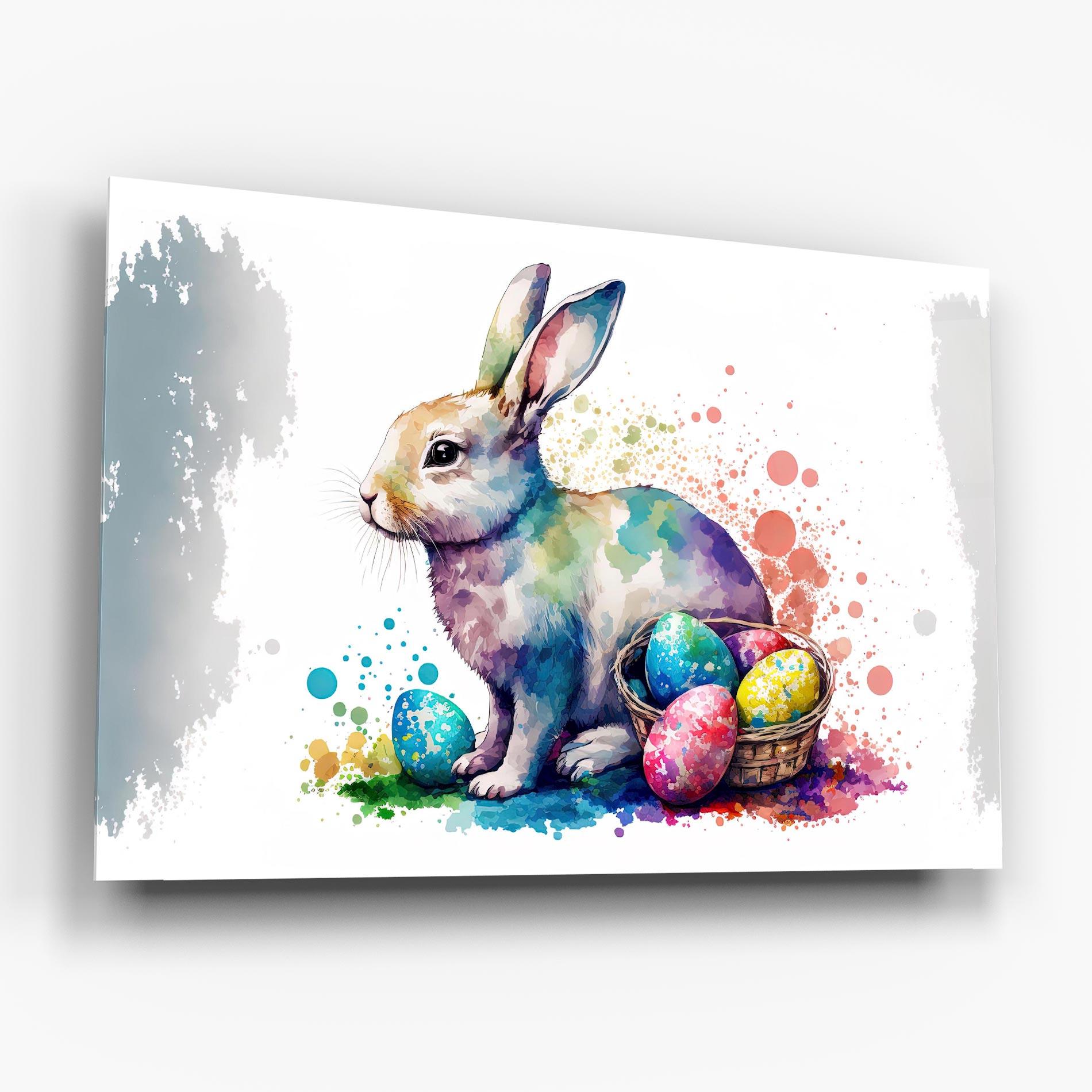 Glasbild Easter Bunny Watercolor mockup 6