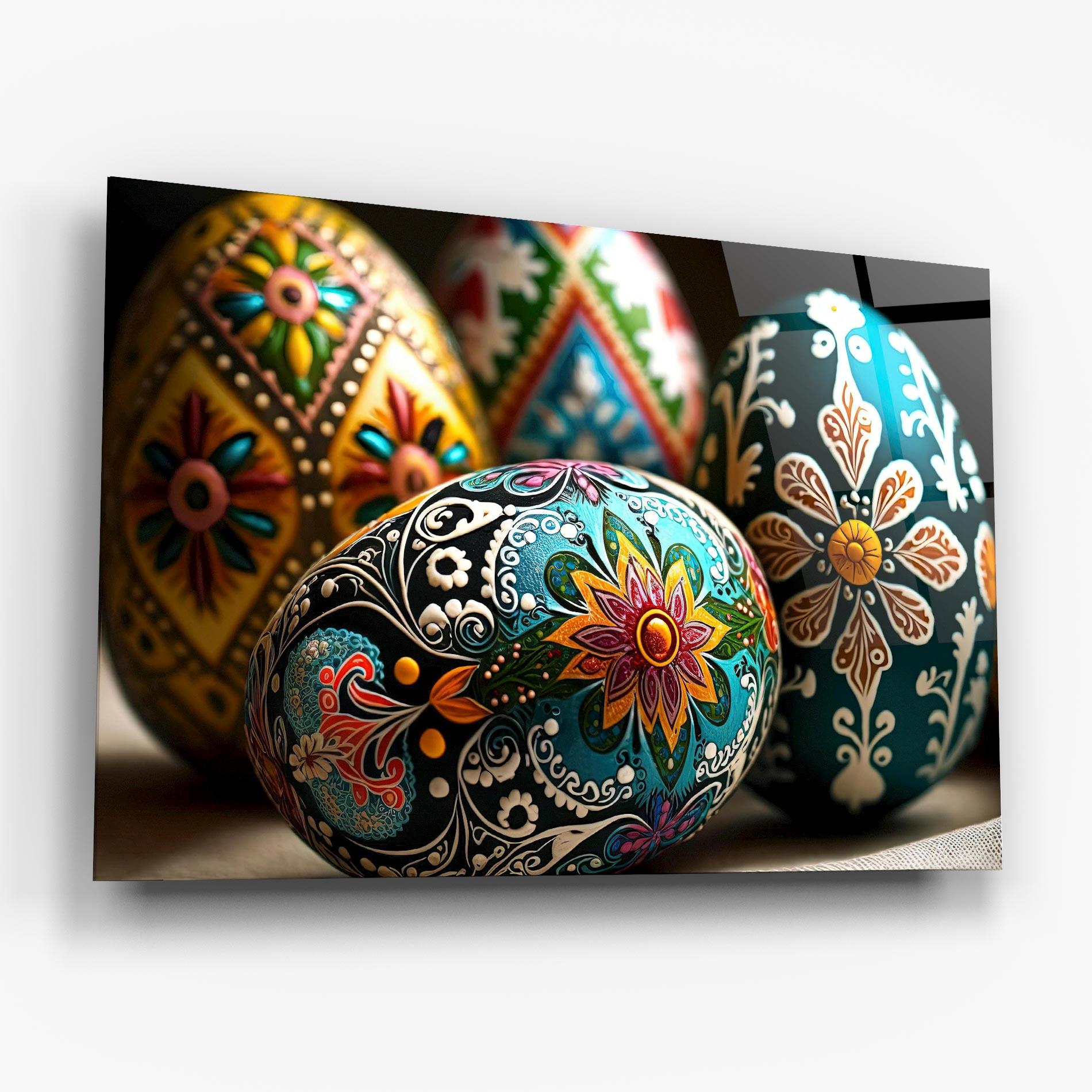 Glasbild Easter Eggs Ornament mockup 6