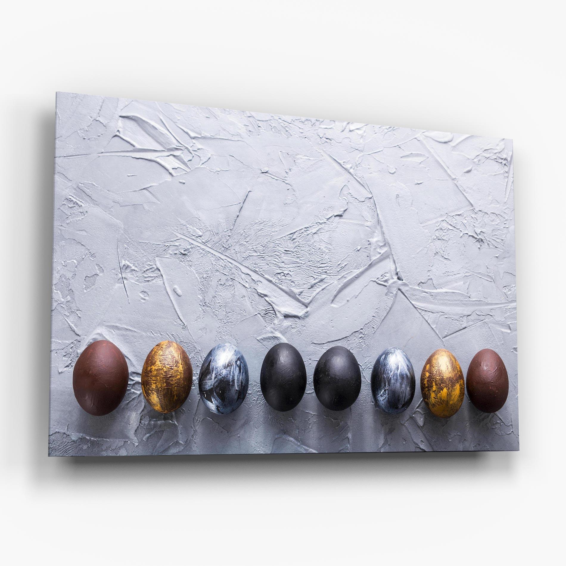 Glasbild Easter Eggs Painted mockup 6