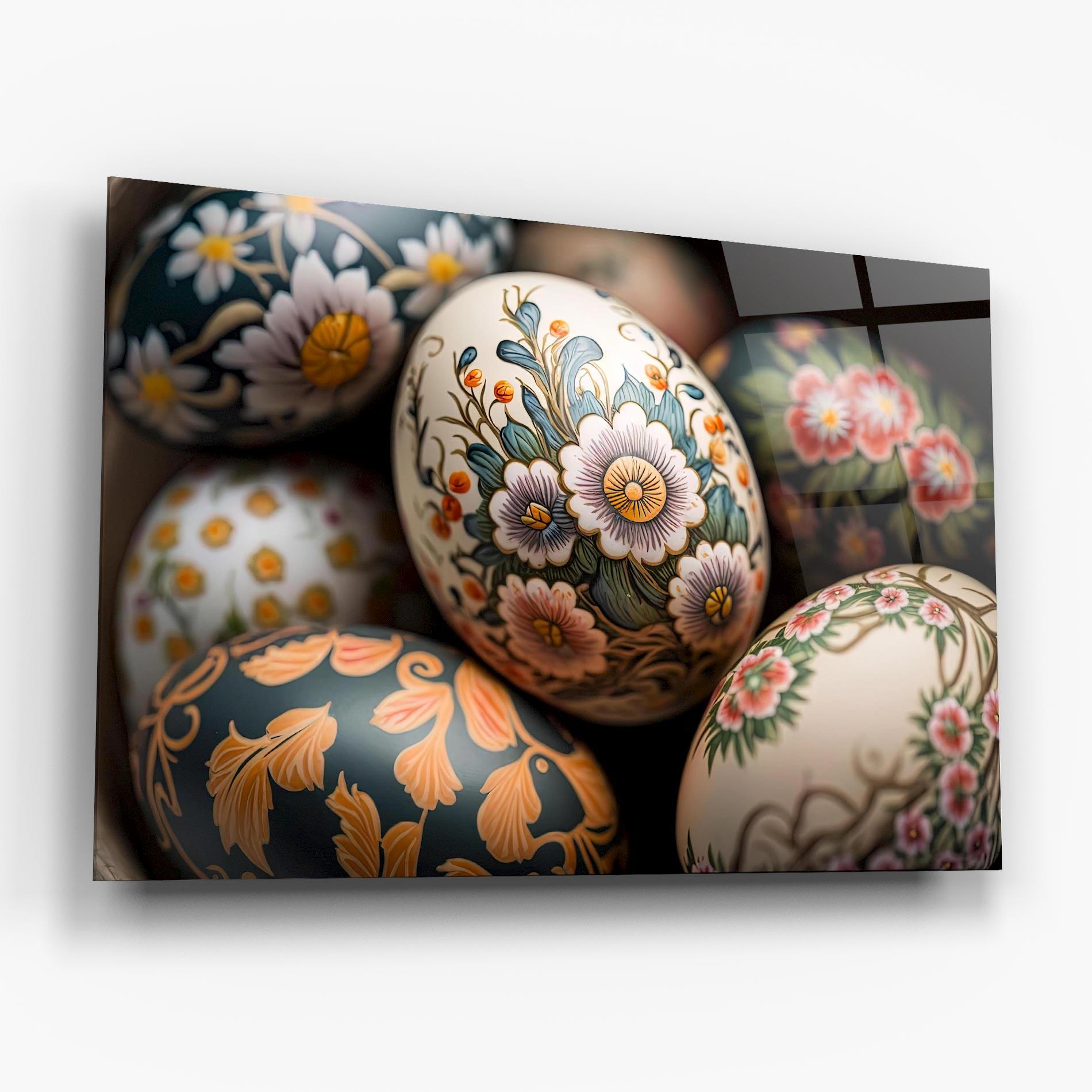 Glasbild Floral Painted Eggs mockup 6