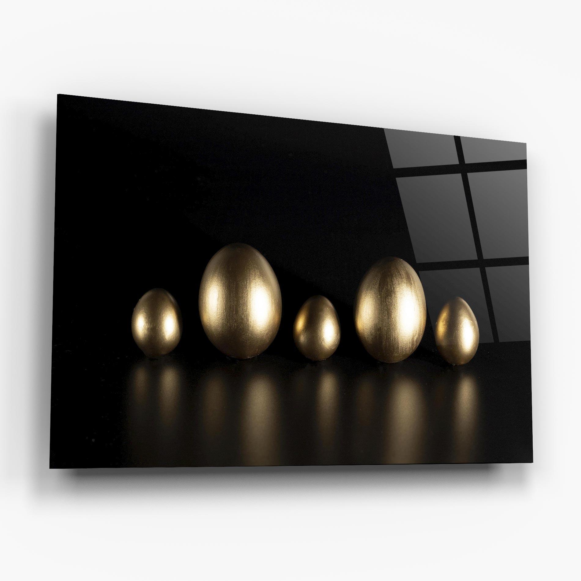 Glasbild Gold Eggs Shot mockup 6
