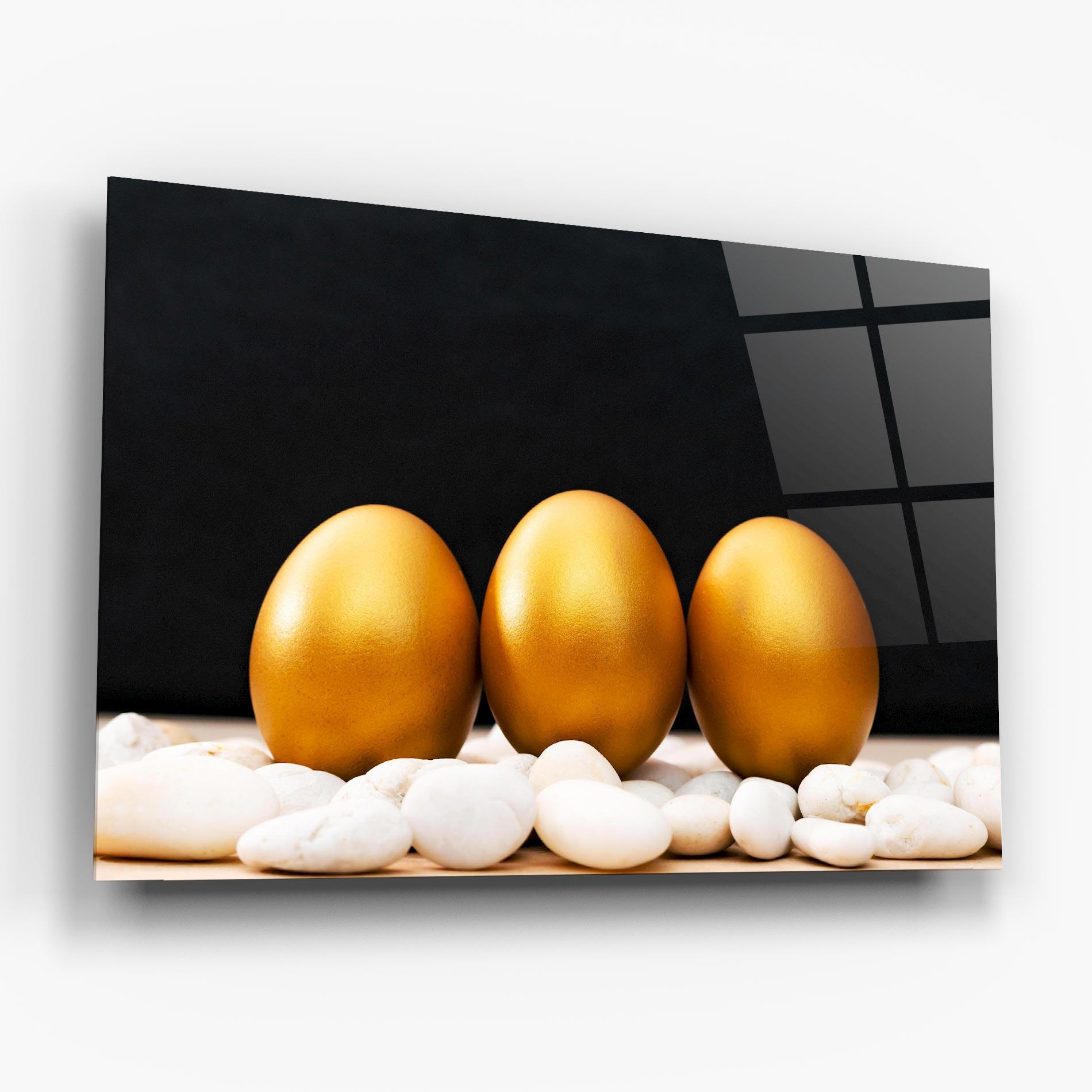 Glasbild Golden Easter Egg mockup 6