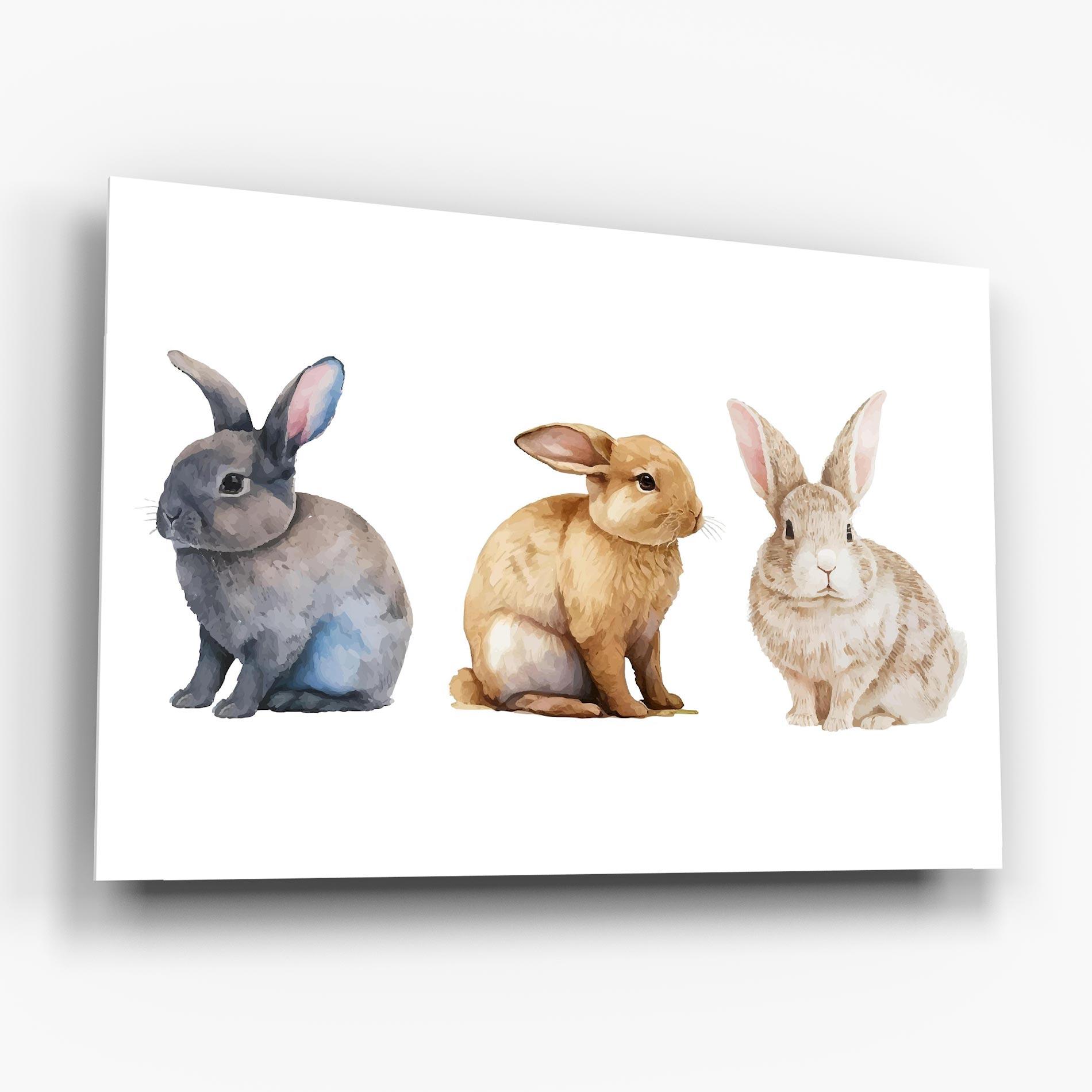 Glasbild Tree Easter Bunnies mockup 6