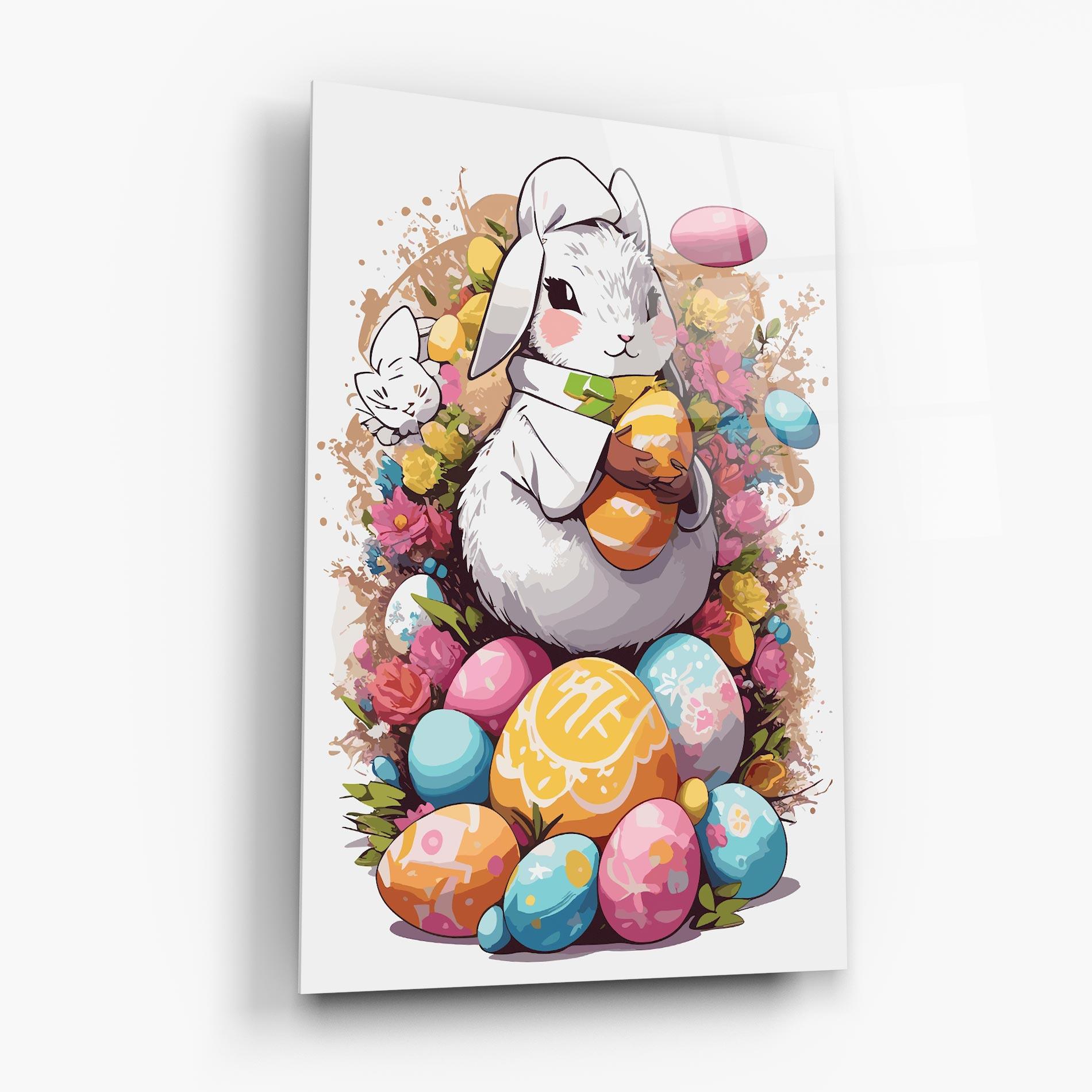 Glasbild White Easter Bunny mockup 6