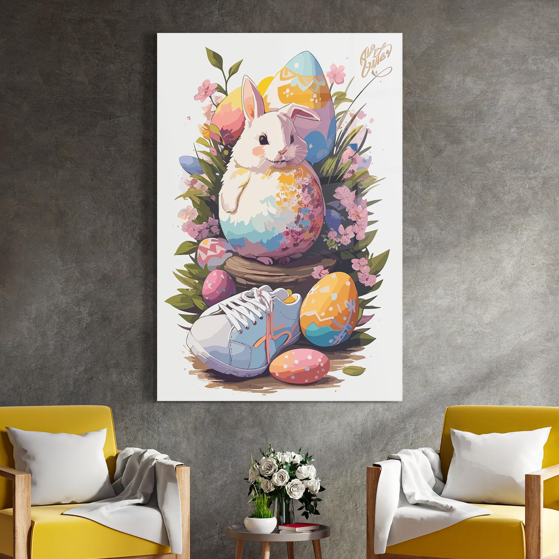 Glasbild Fatt Cute Bunny mockup 4