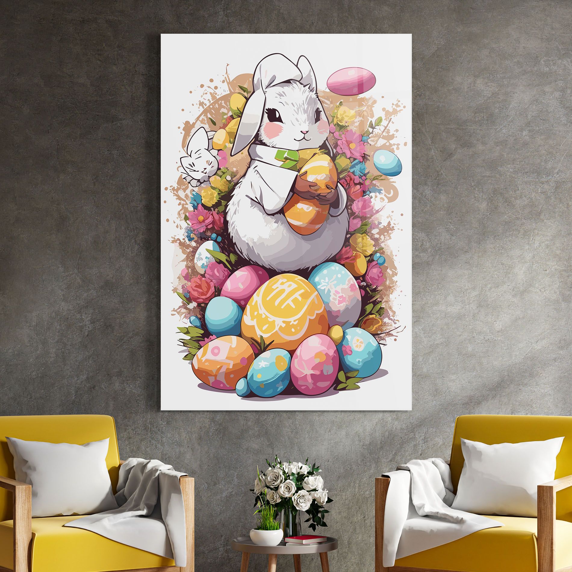White Easter Bunny mockup 4