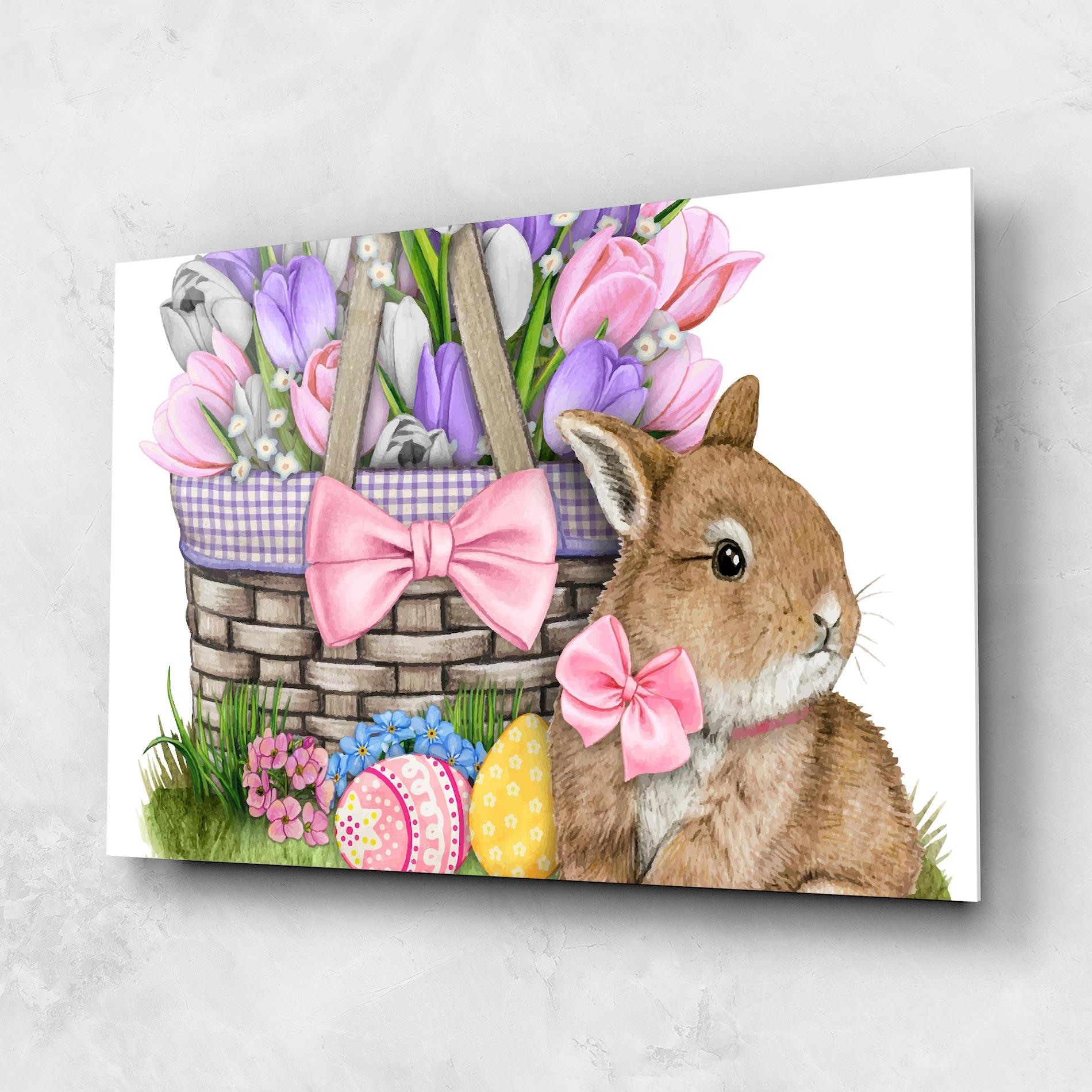 Glasbild Bunny Pink Bow mockup 1