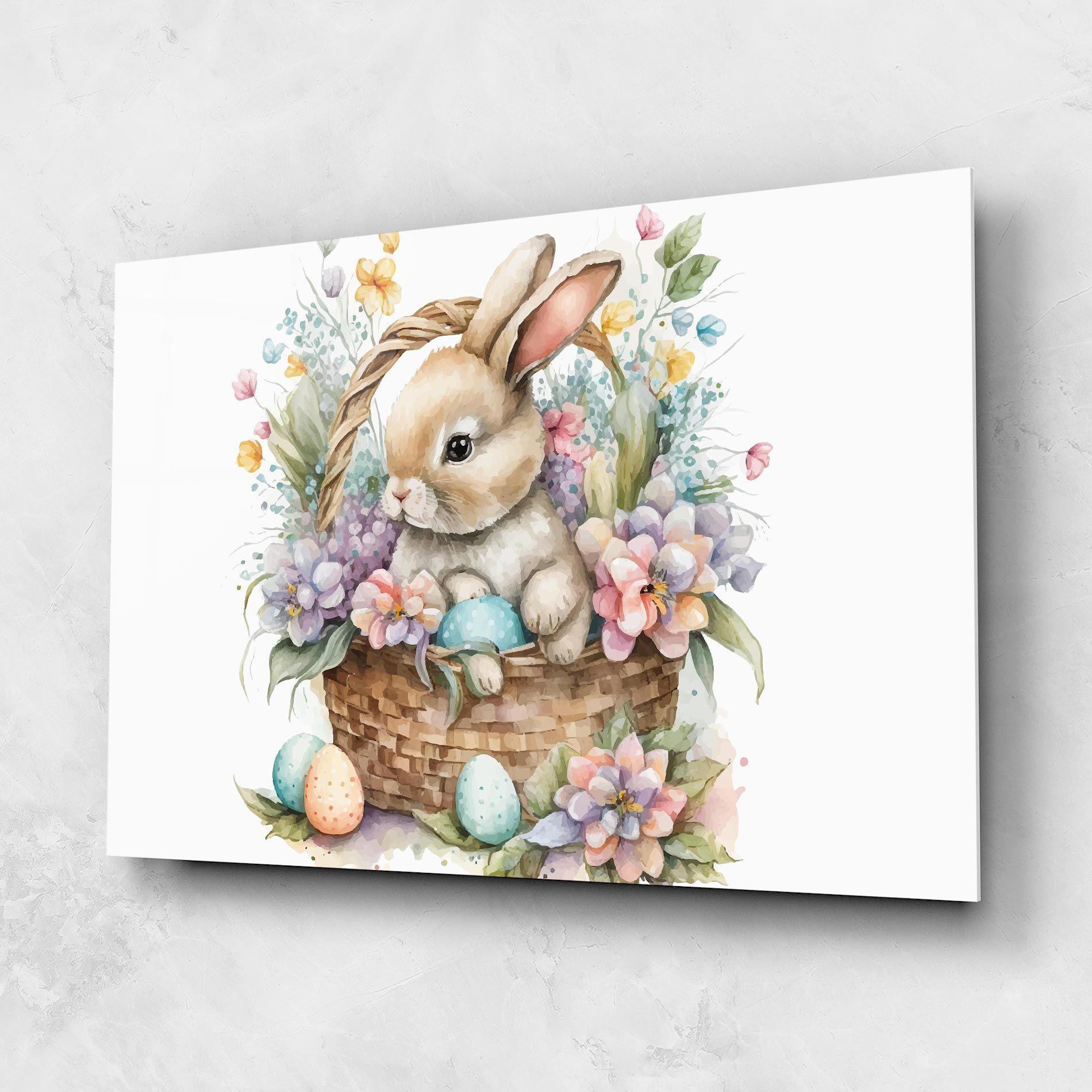 Cute Bunny In Basket mockup 1