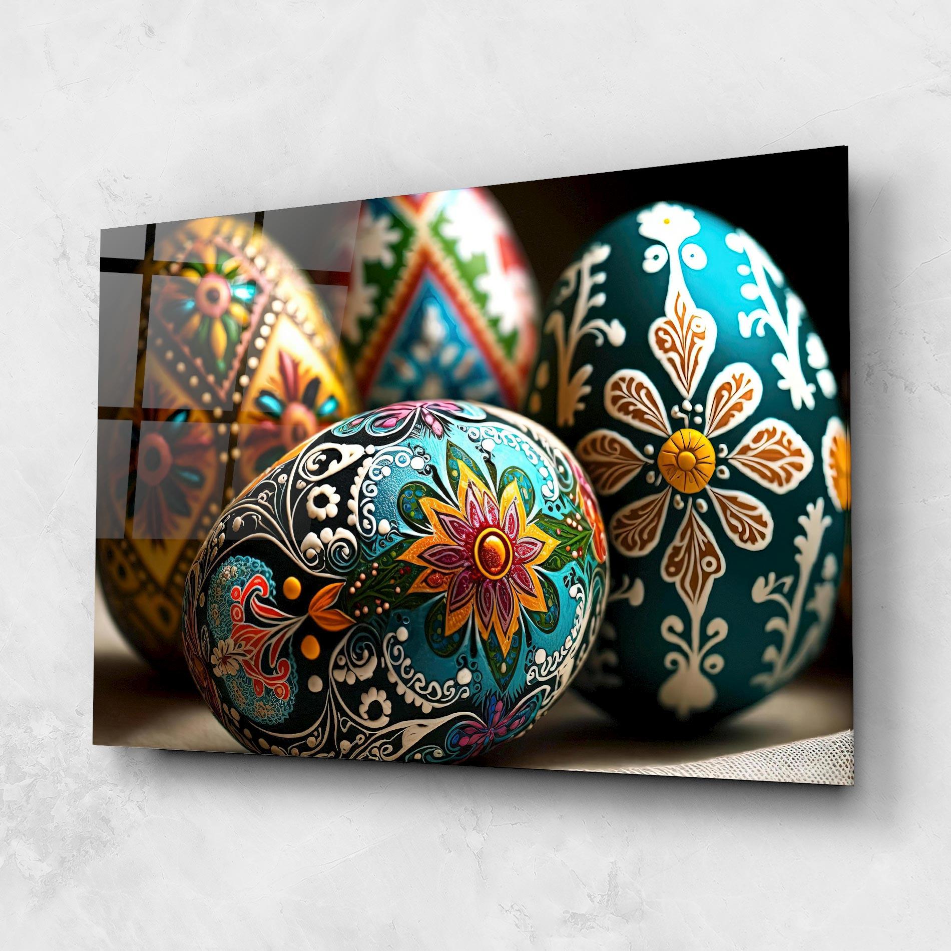 Glasbild Easter Eggs Ornament mockup 1