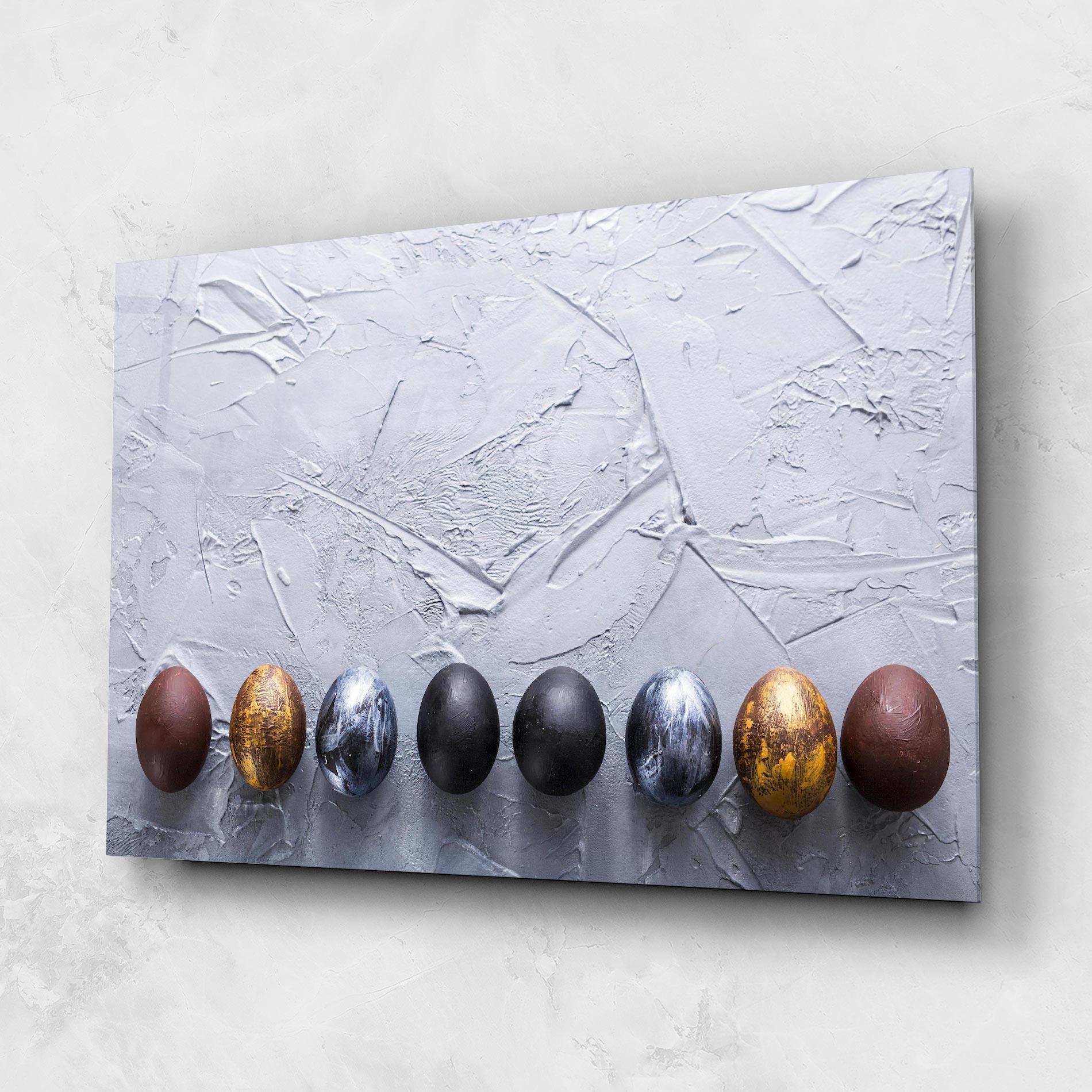 Glasbild Easter Eggs Painted mockup 1