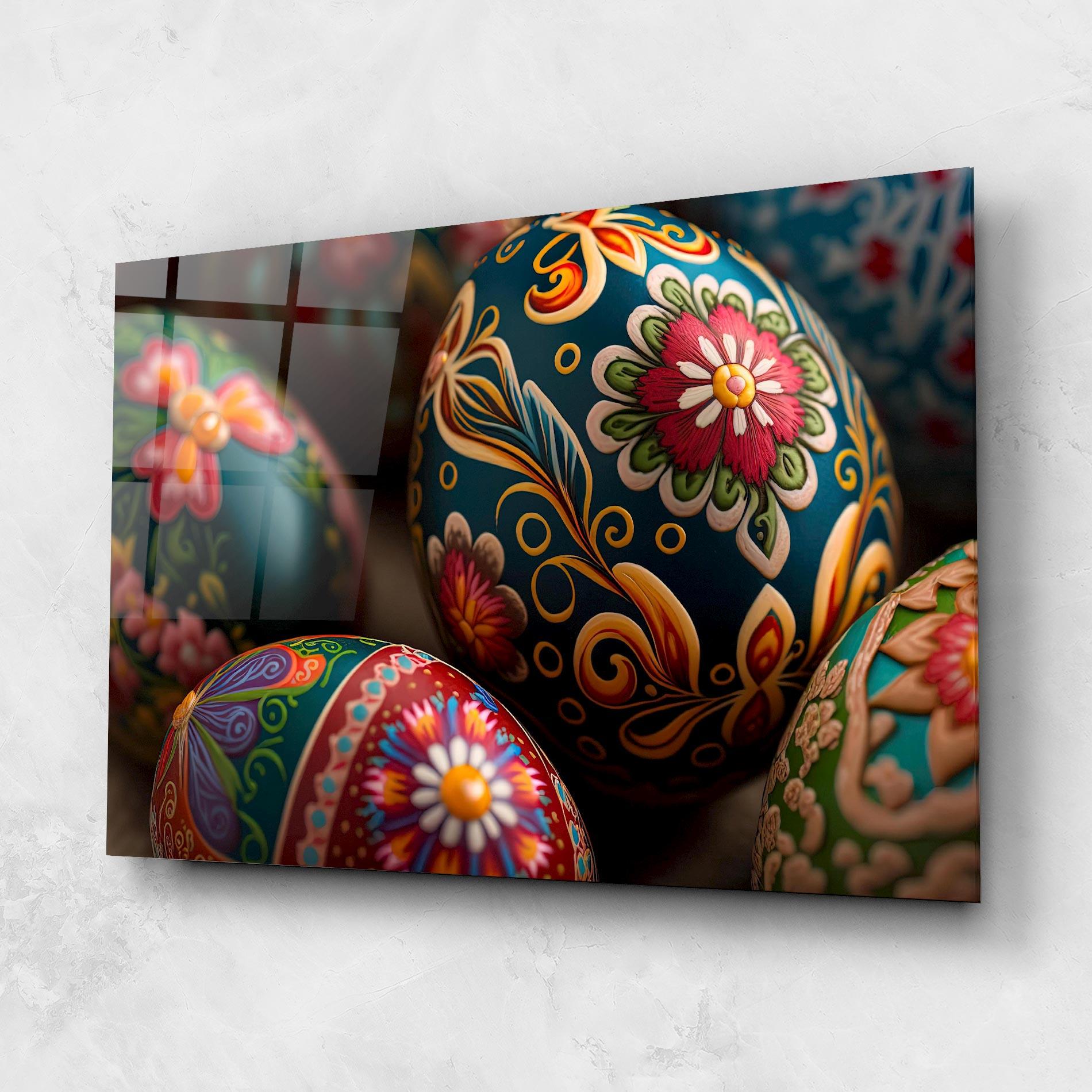 Glasbild Traditional Painted Eggs mockup 1