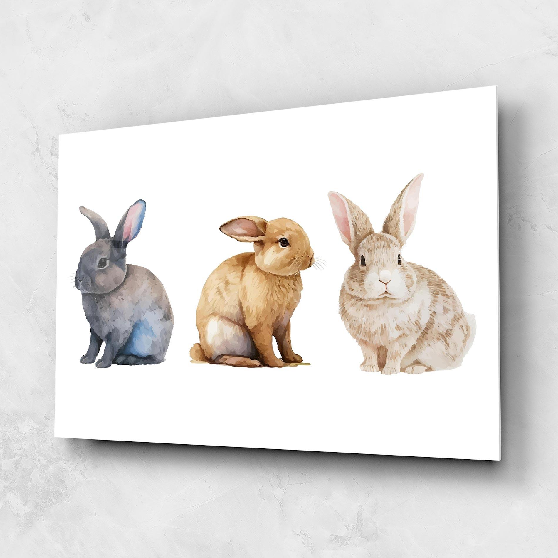 Glasbild Tree Easter Bunnies mockup 1