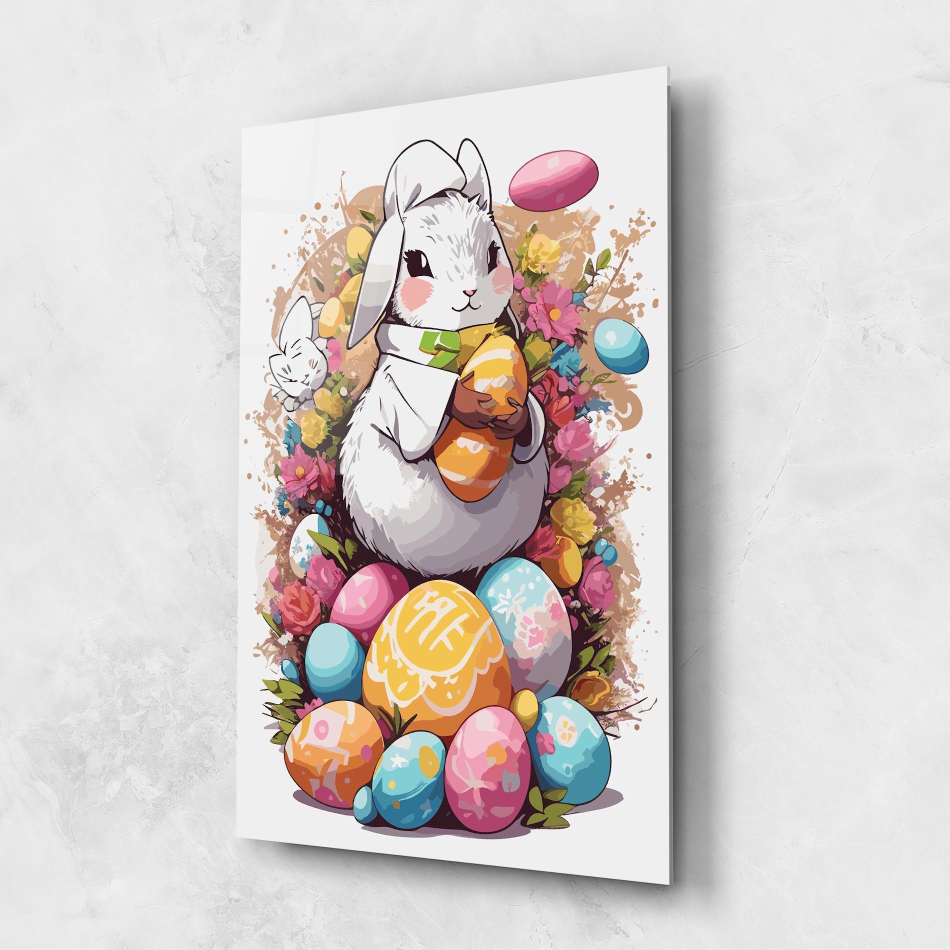 Glasbild White Easter Bunny mockup 1