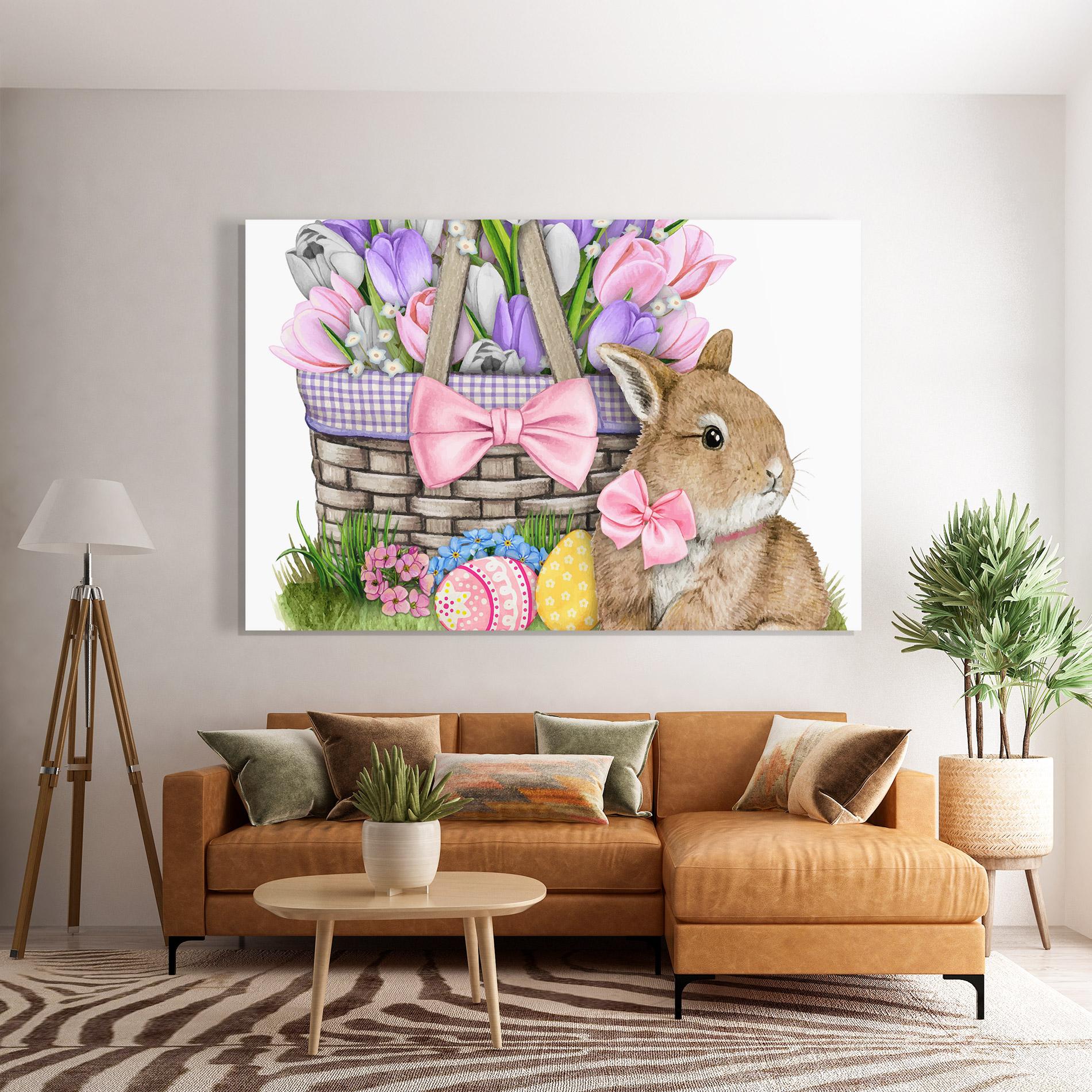 Glasbild Bunny Pink Bow mockup 7