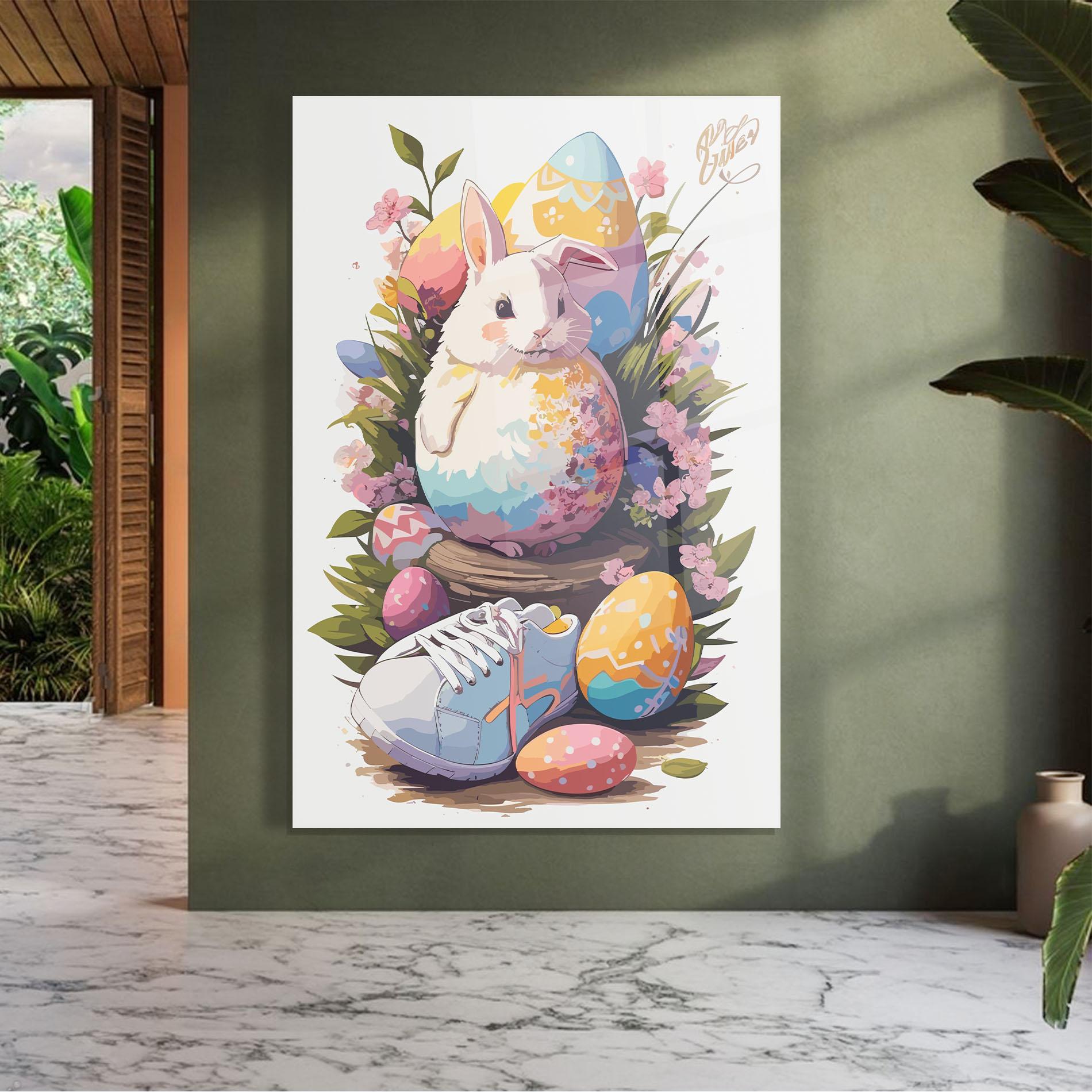 Glasbild Fatt Cute Bunny mockup 7