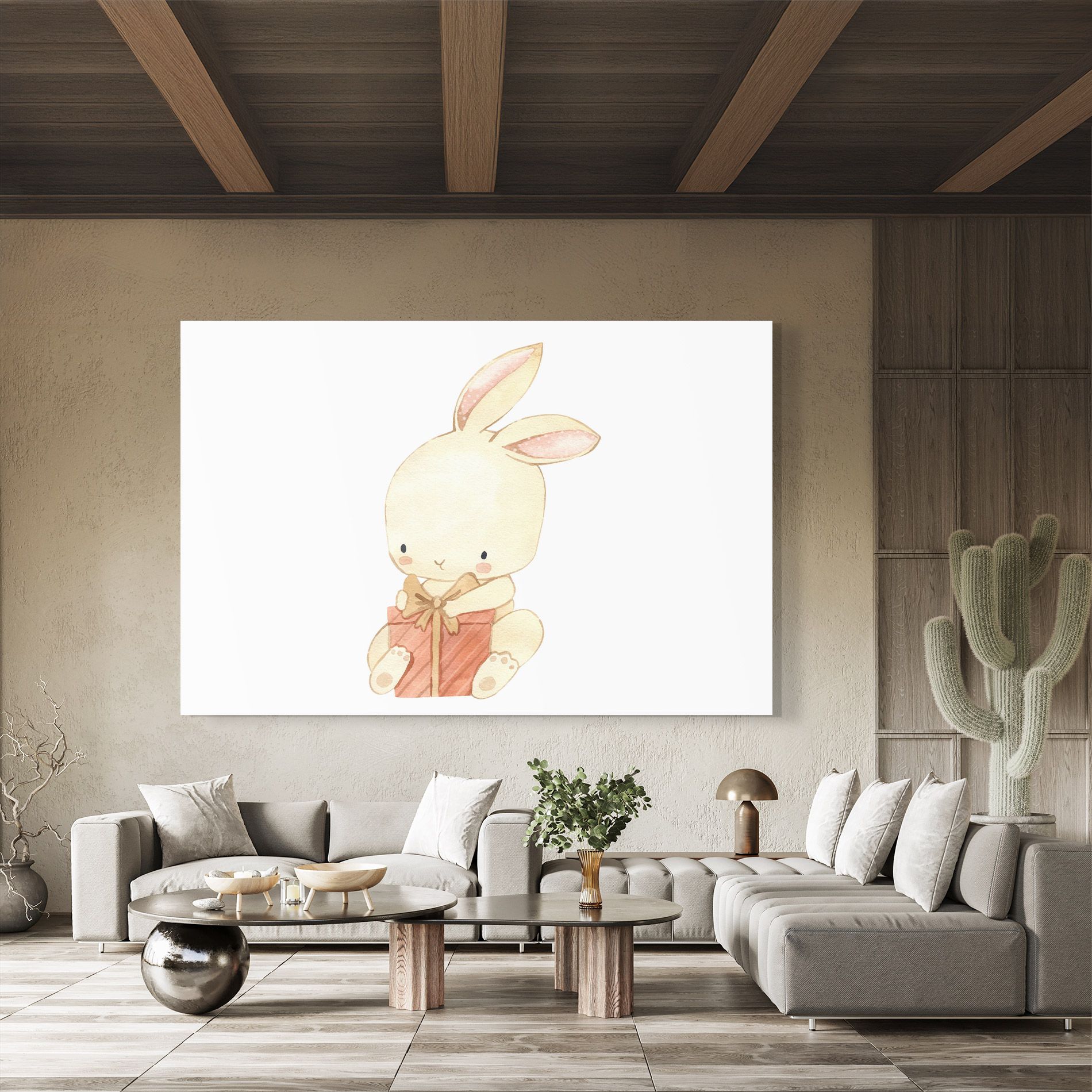 Bunny With Gift mockup 8