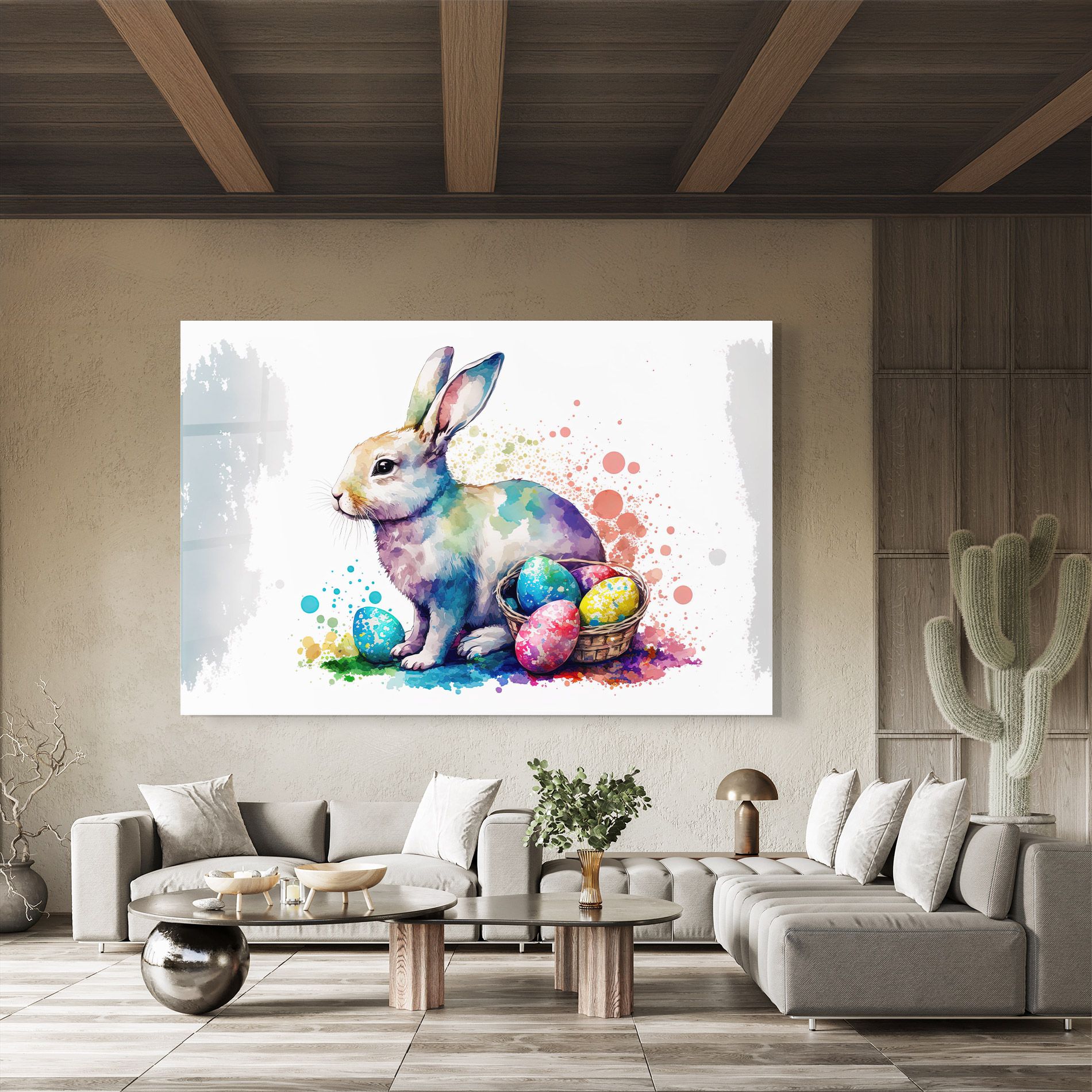 Easter Bunny Watercolor mockup 8