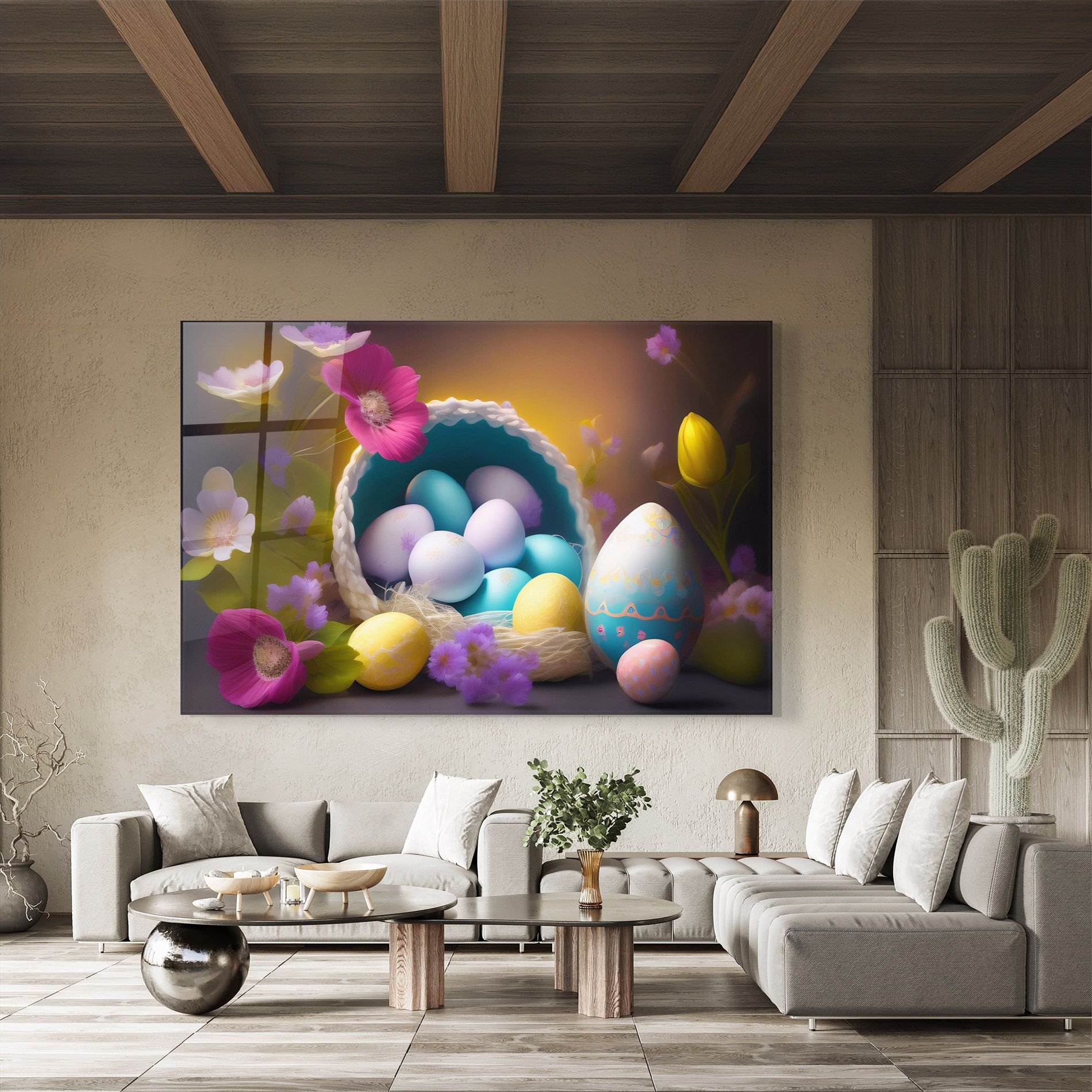 Eggs Basket With Flowers mockup 8