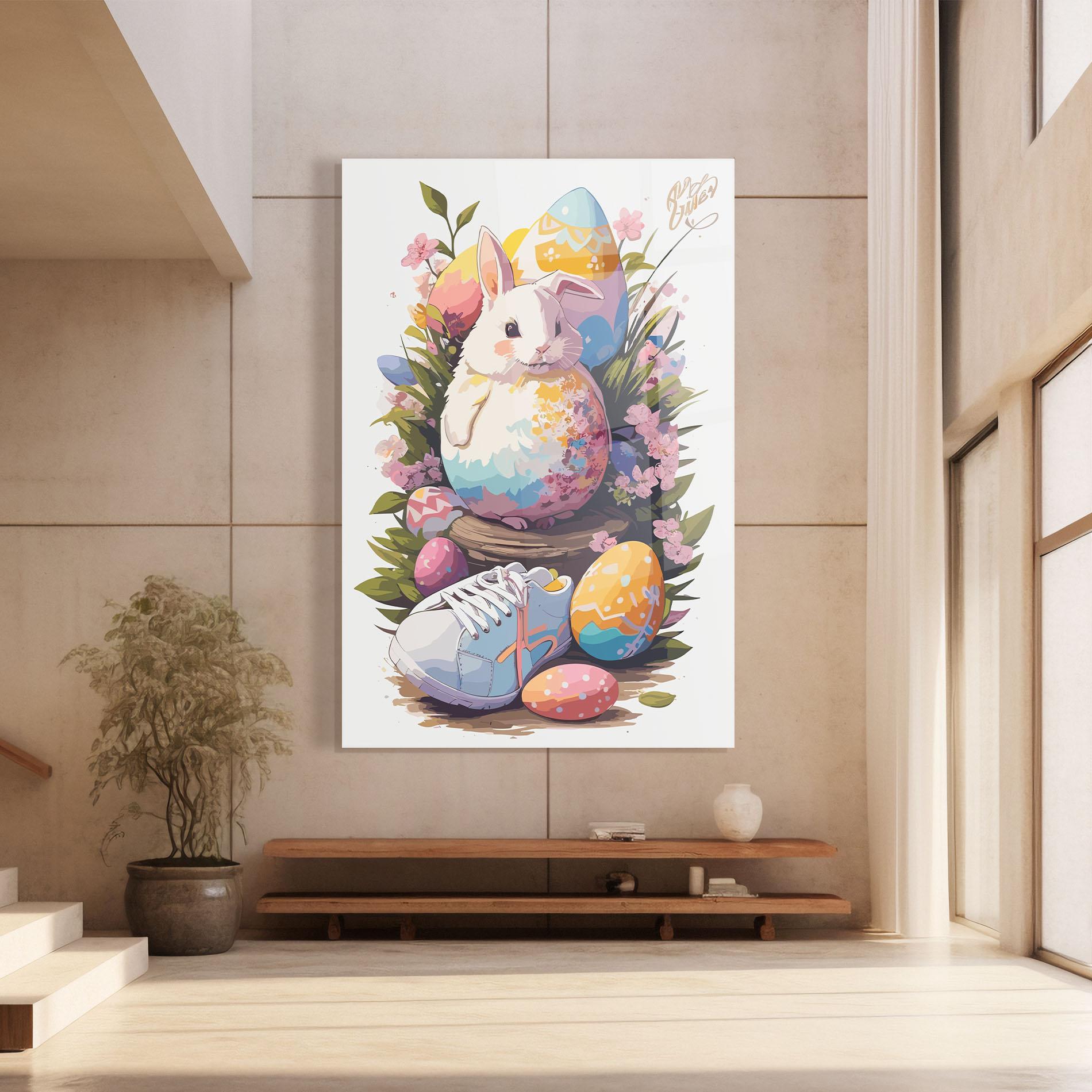 Glasbild Fatt Cute Bunny mockup 8