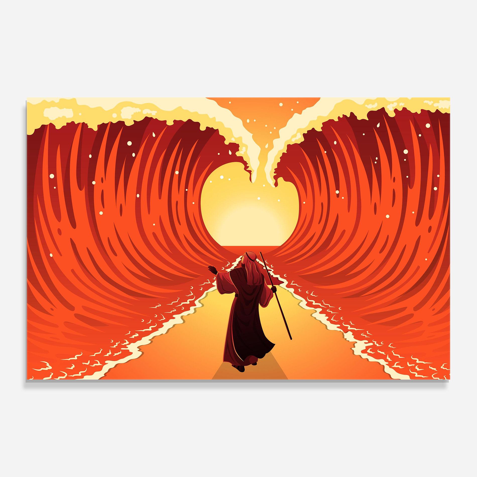 Glasbild Moses mockup 0