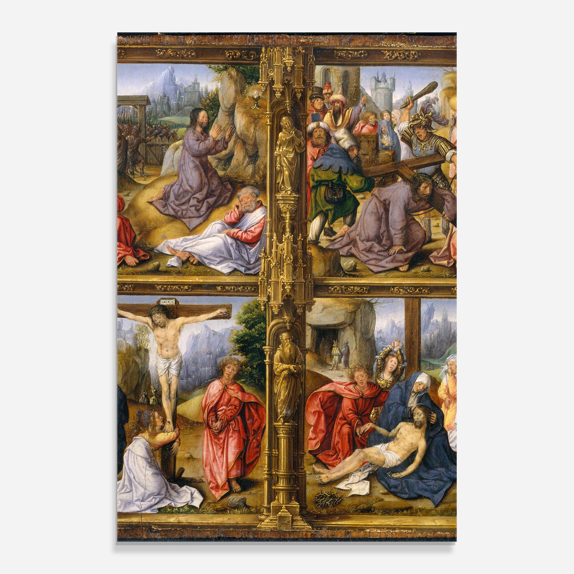 Glasbild Gold Window View mockup 0