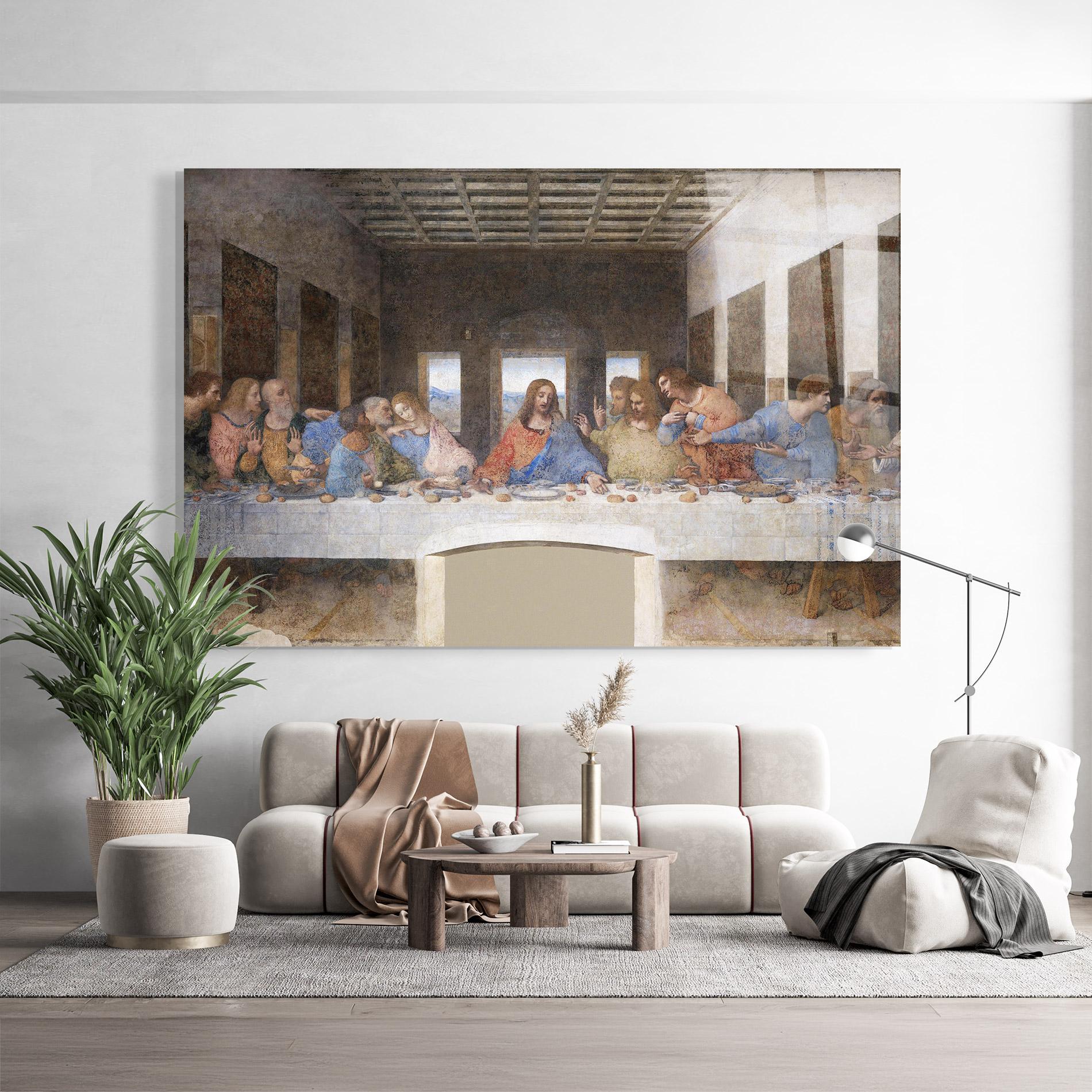 Glasbild Jesus Eating mockup 9