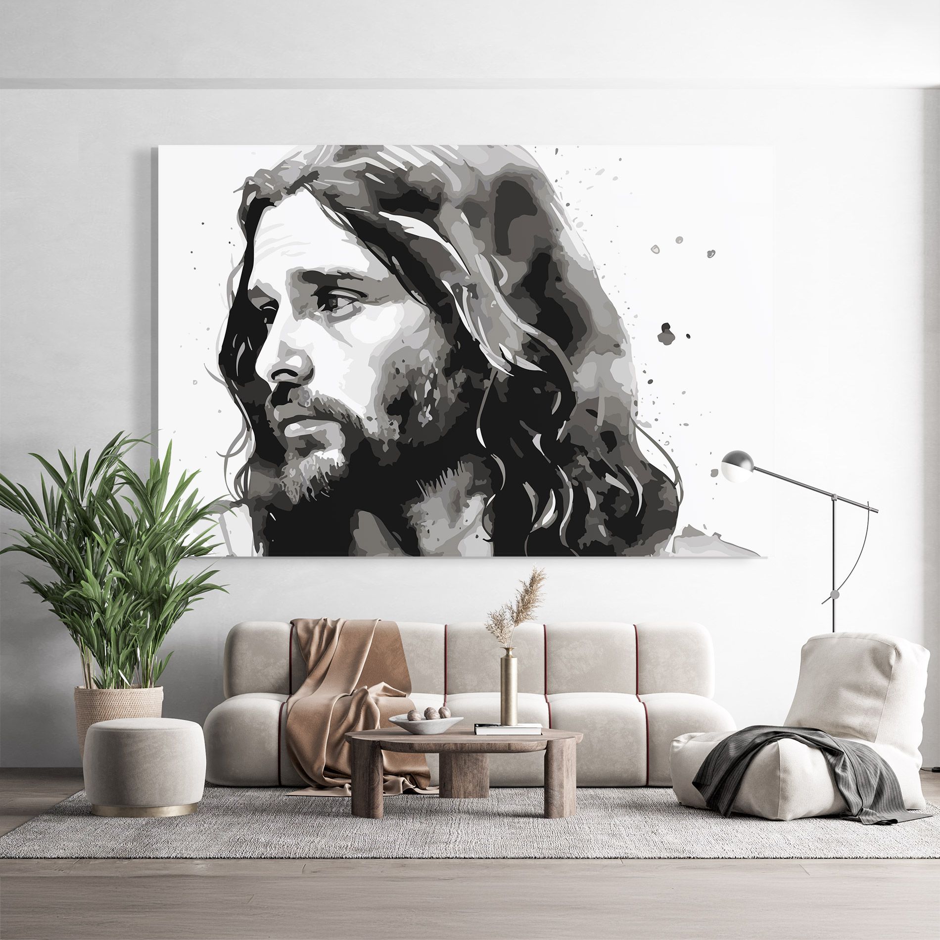Jesus Watercolor mockup 9