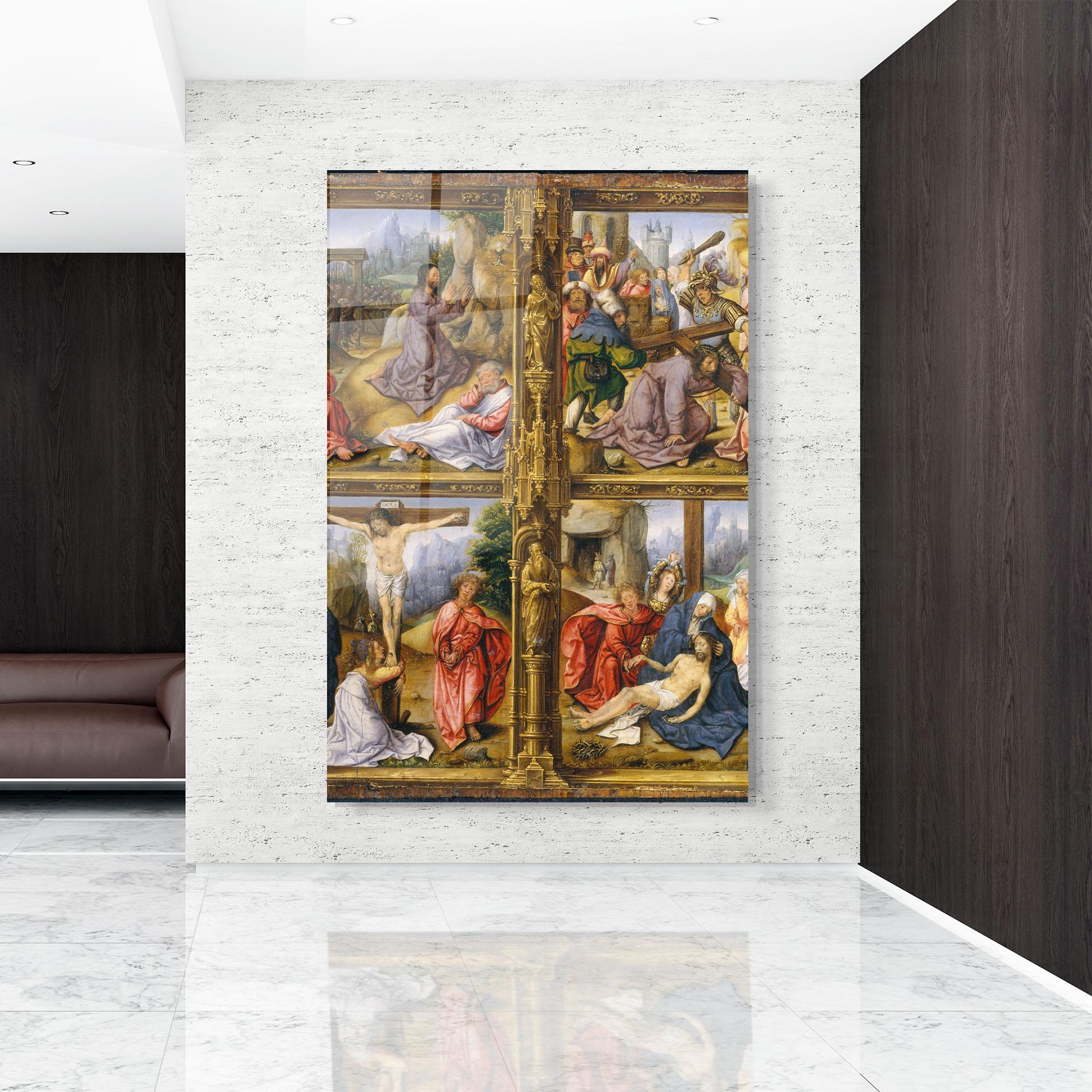 Glasbild Gold Window View mockup 9