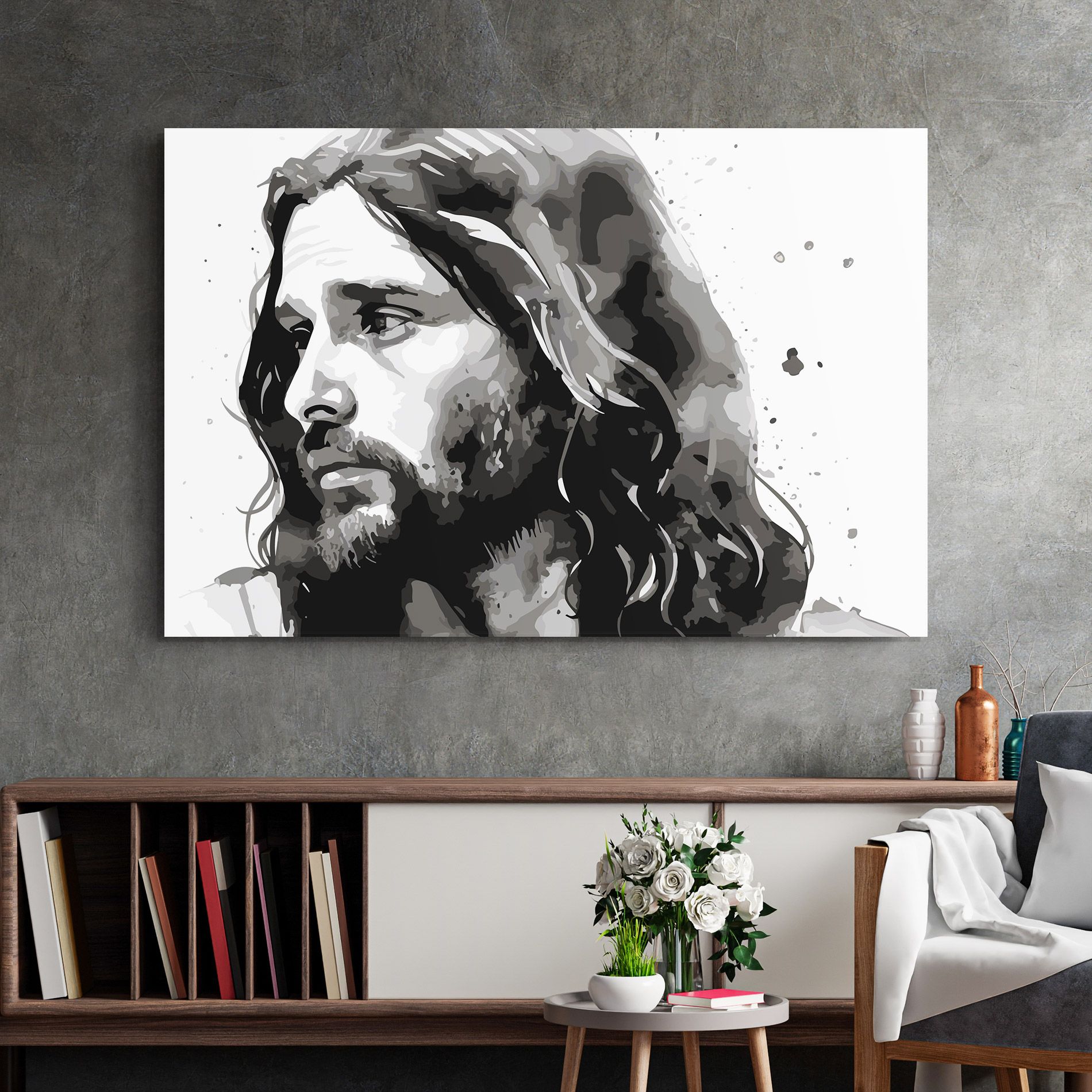 Jesus Watercolor mockup 2