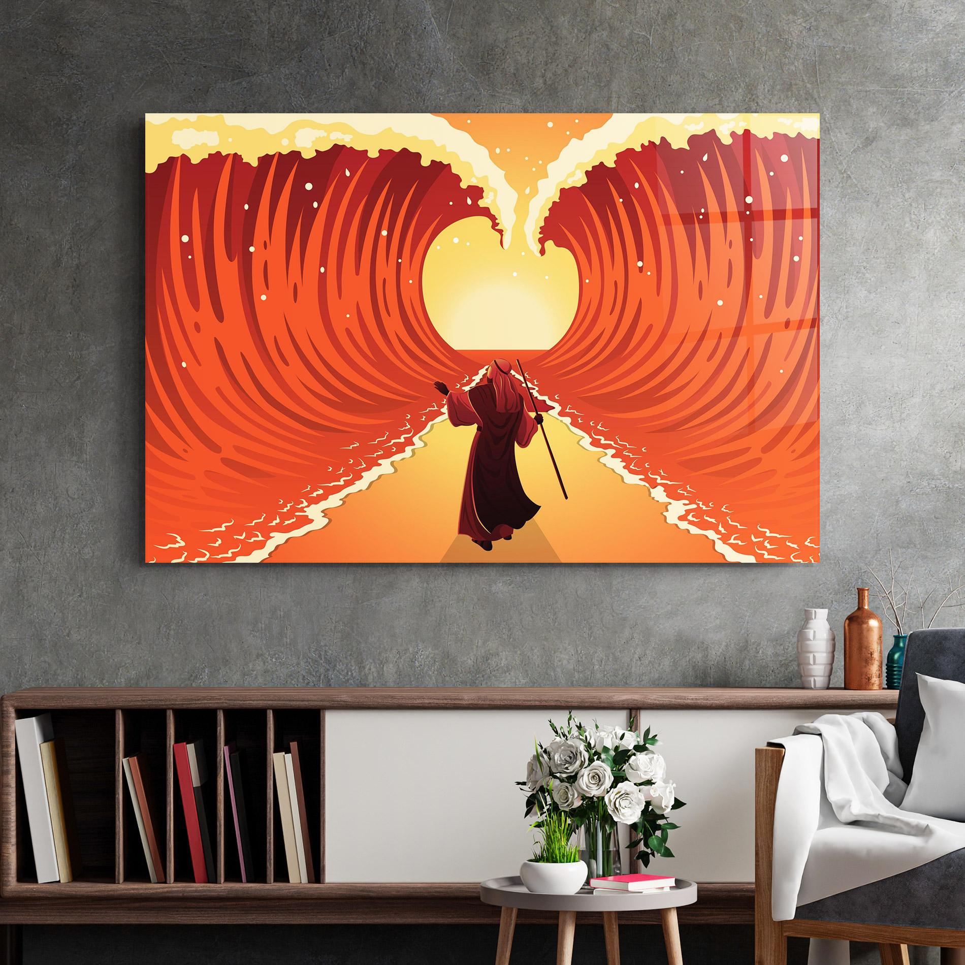 Glasbild Moses mockup 2