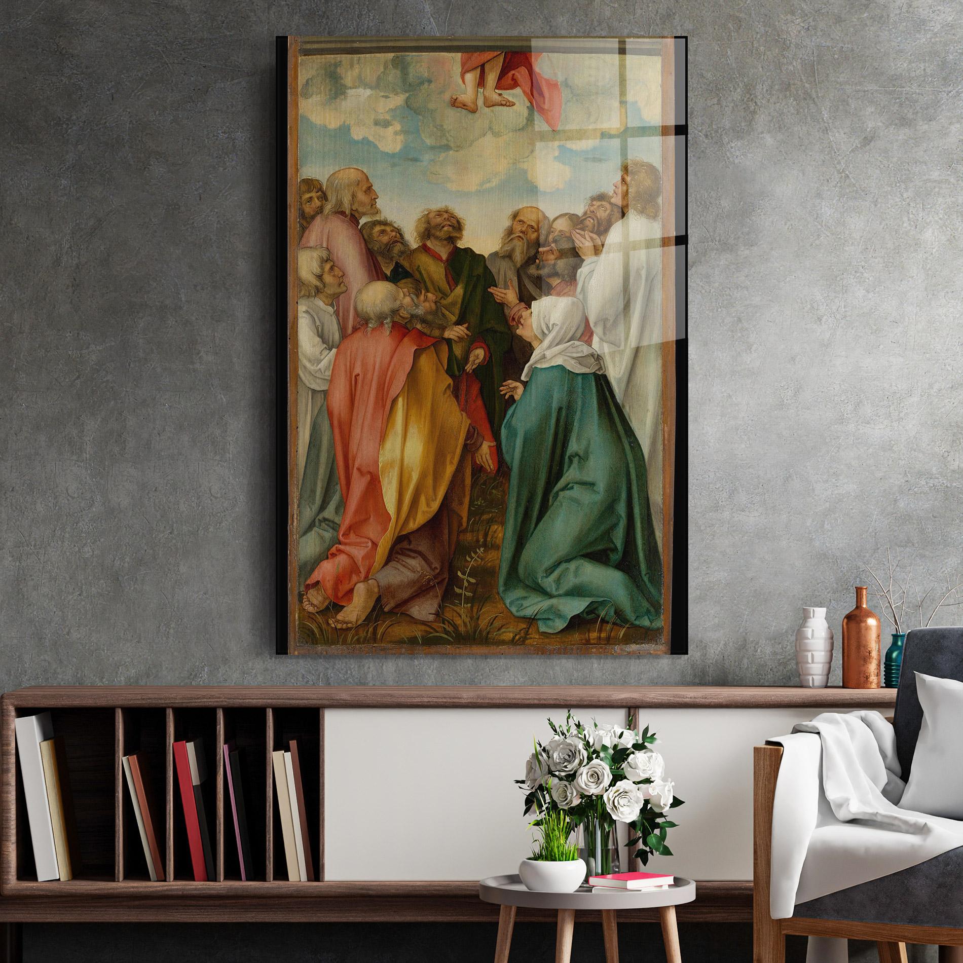 Glasbild Falling From Sky mockup 2