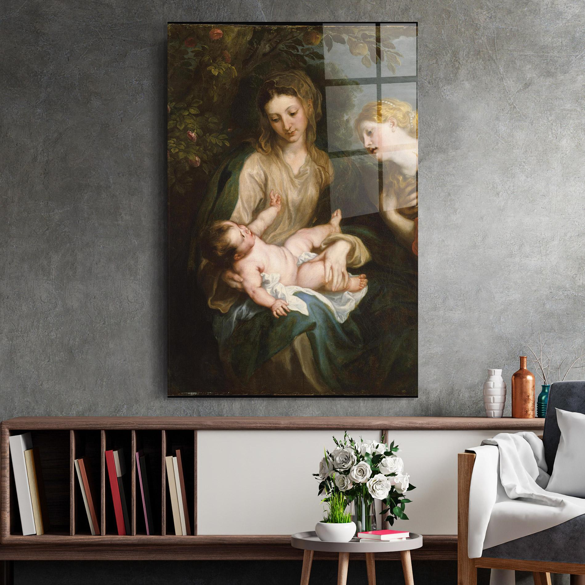 Glasbild Looking At Baby mockup 2