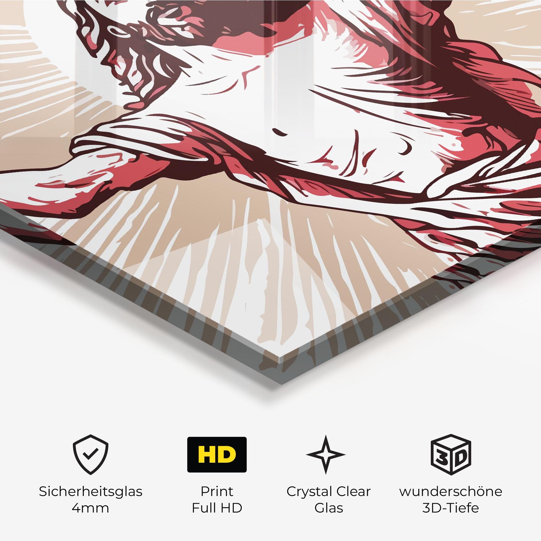 Glasbild Artistic Jesus mockup 3