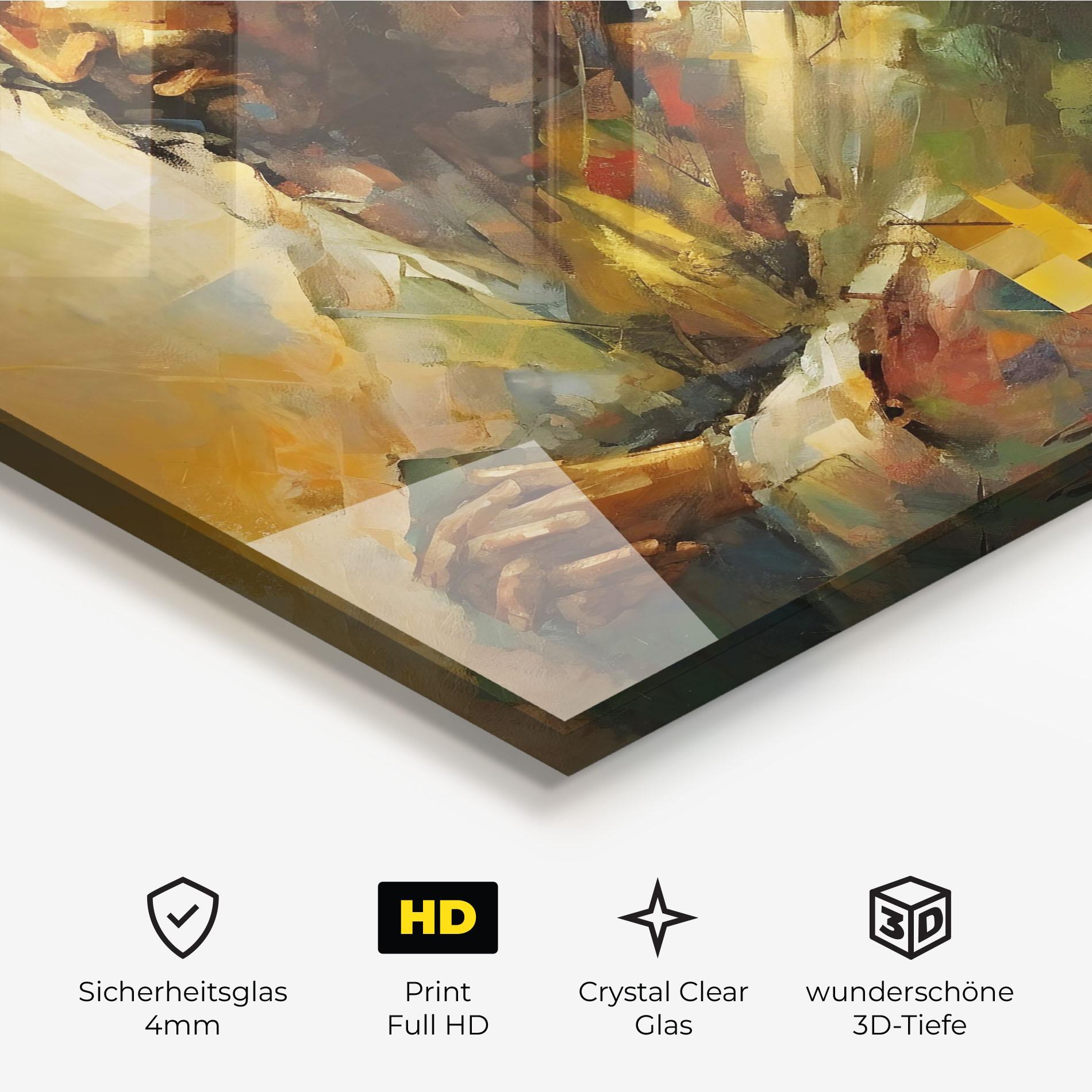 Glasbild Christ Painting Art mockup 3