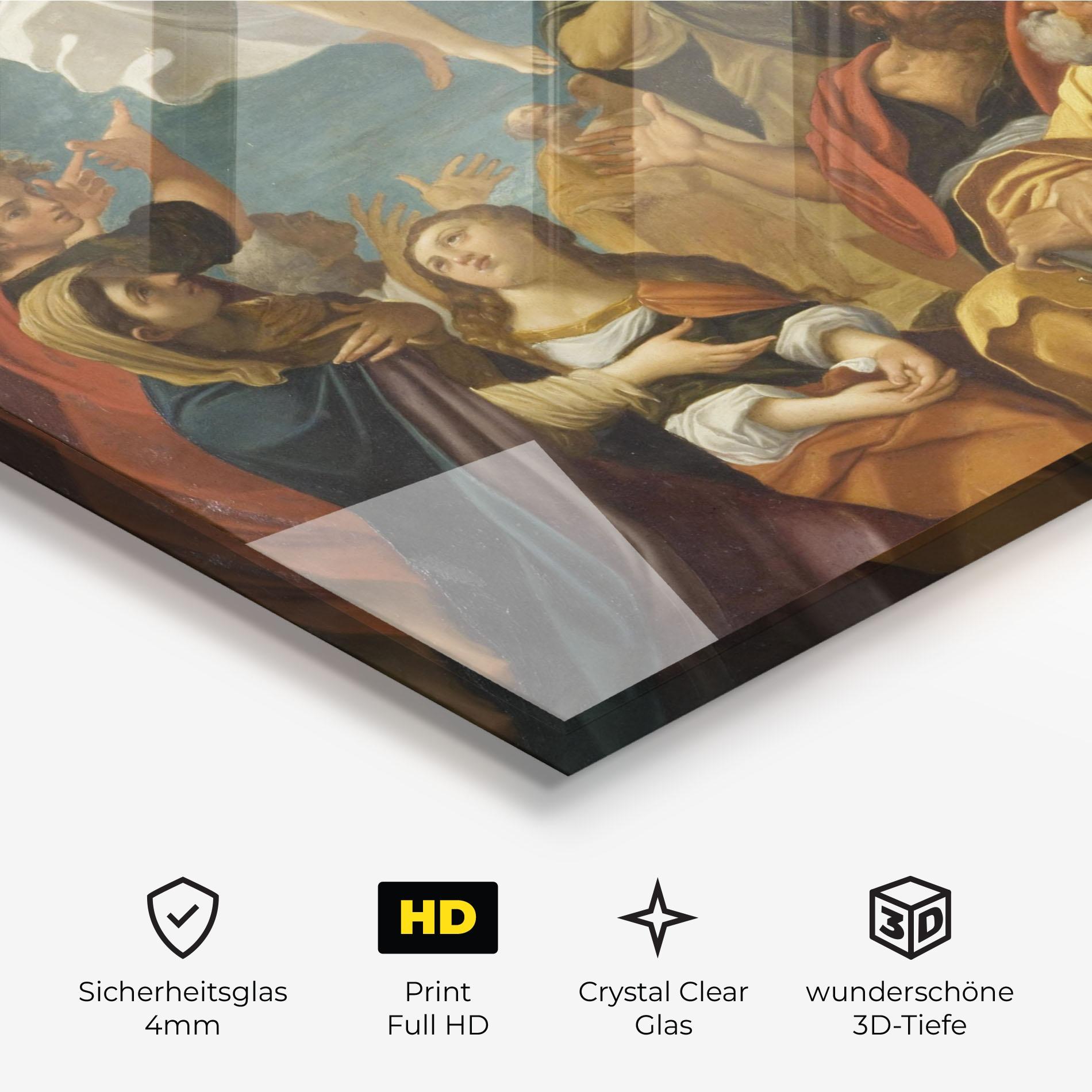 Glasbild Flying Divine Art mockup 3