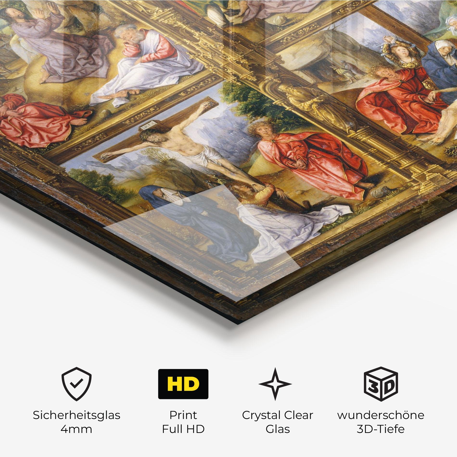 Glasbild Gold Window View mockup 3