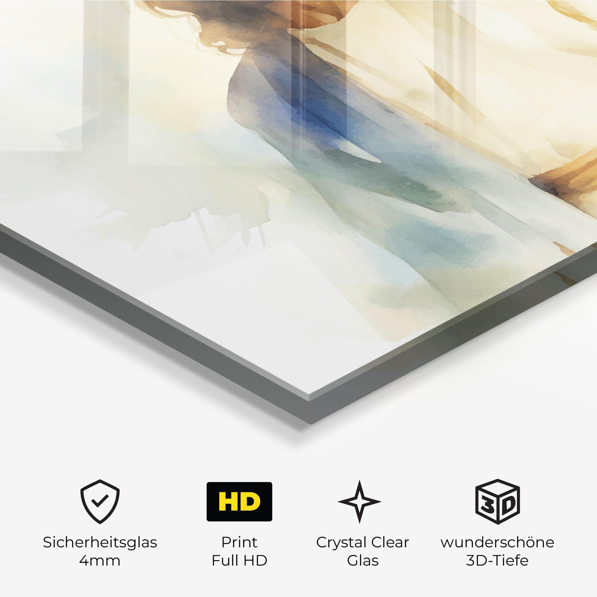 Glasbild Jesus Light Art mockup 3