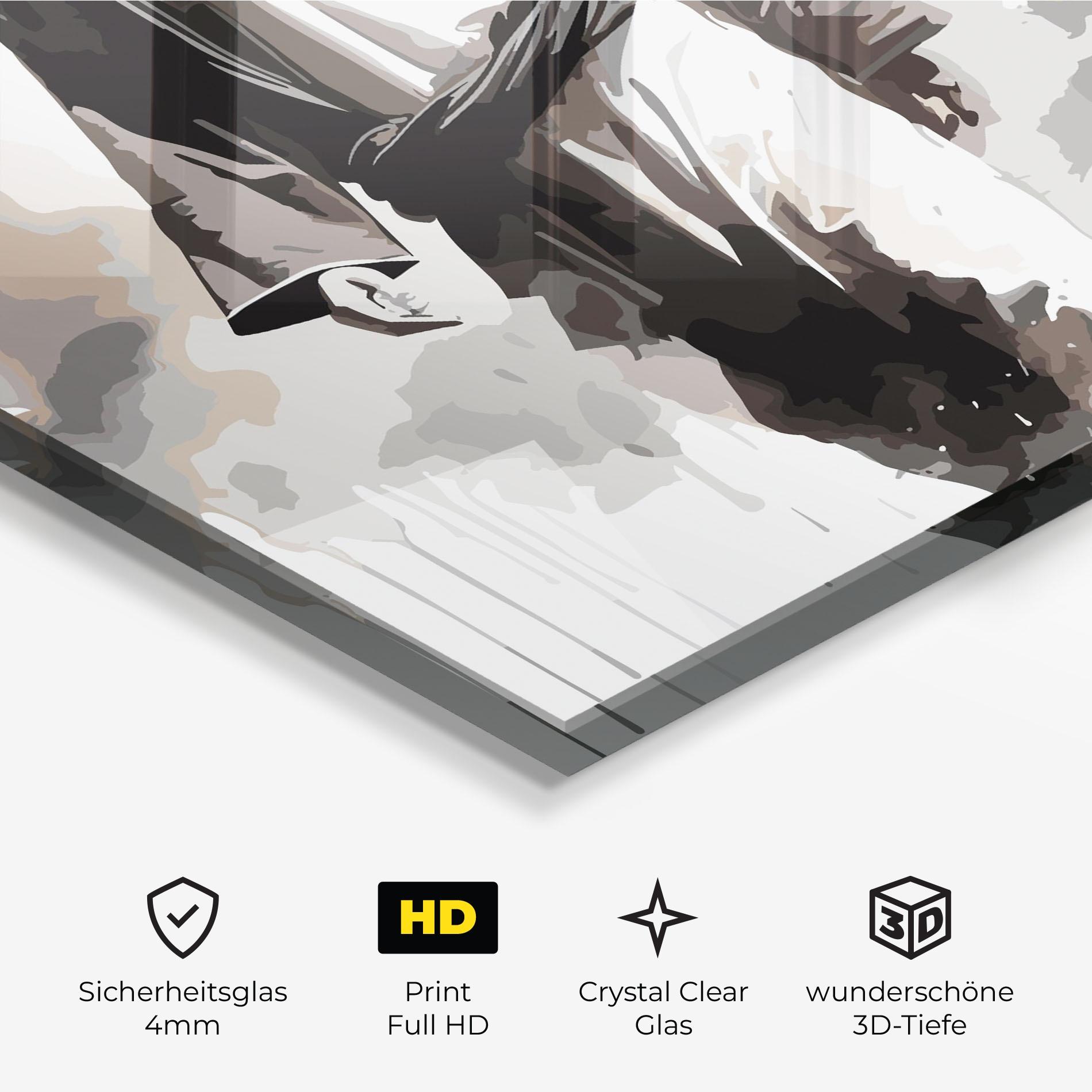 Glasbild Watercolor Jesus mockup 3