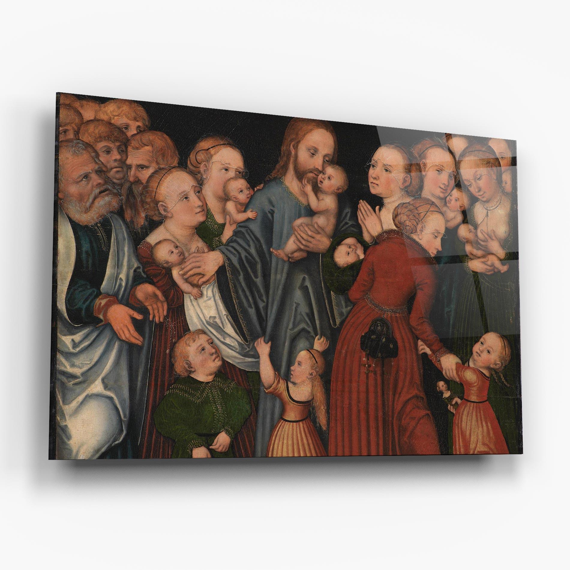 Glasbild Jesus Old Art mockup 6