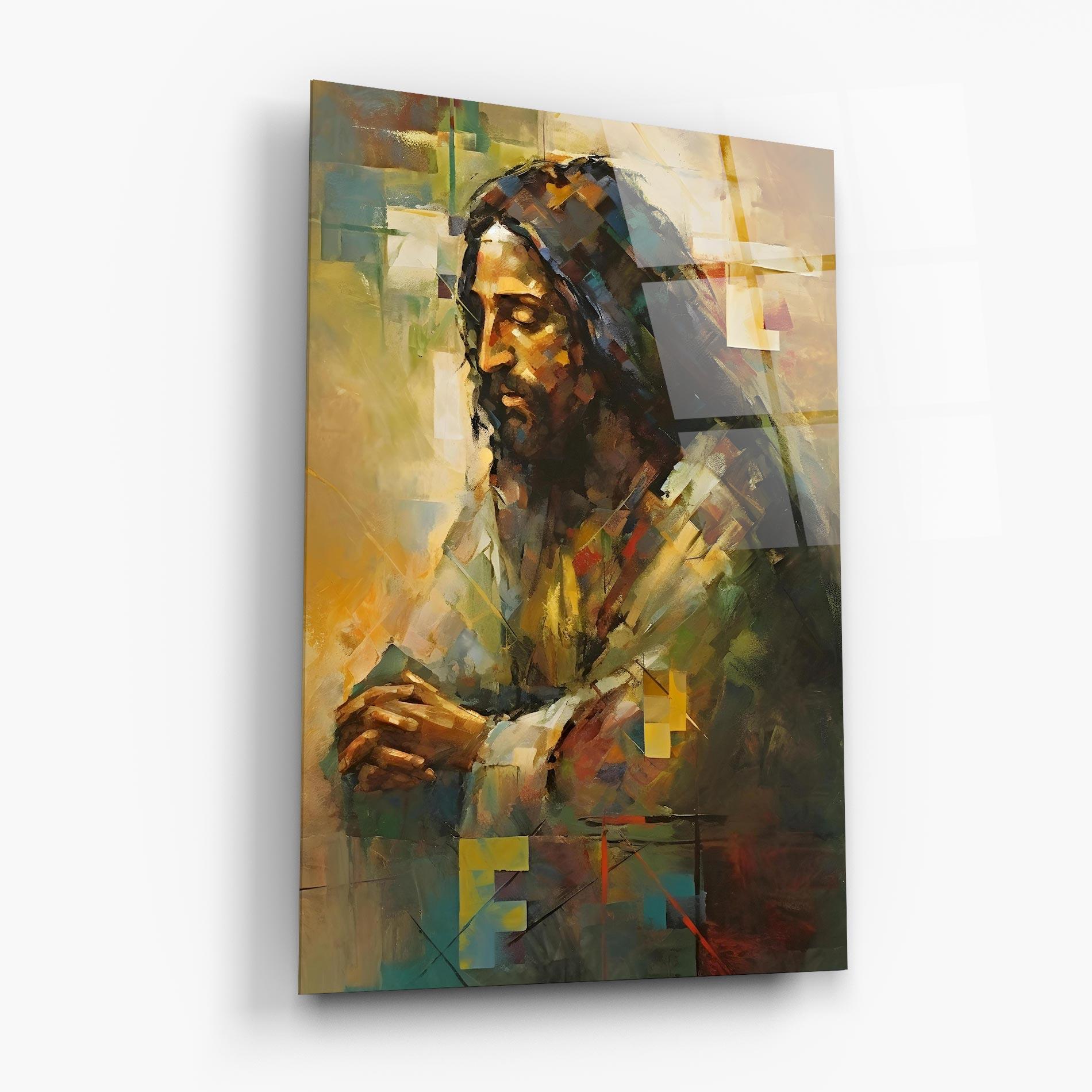Glasbild Christ Painting Art mockup 6