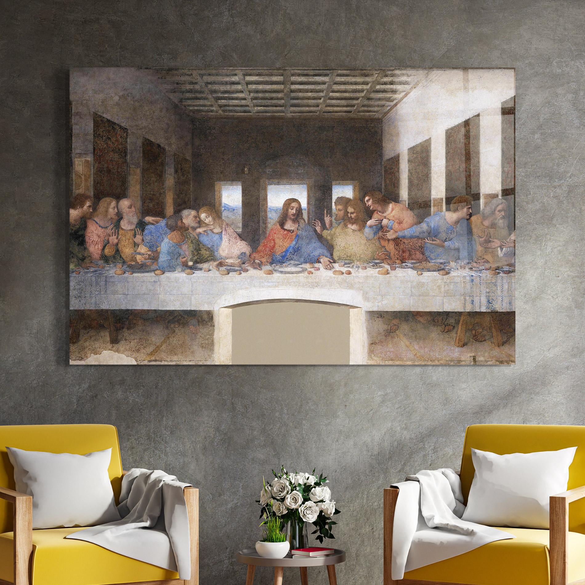Glasbild Jesus Eating mockup 4