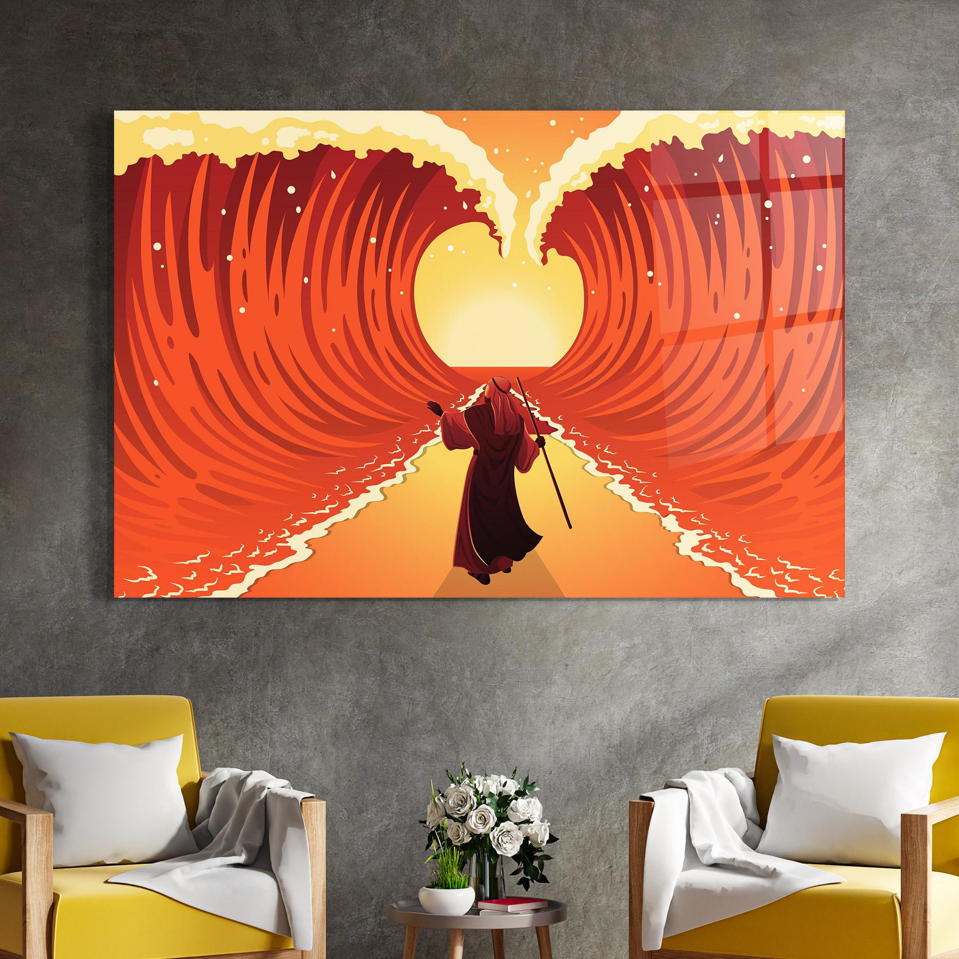 Glasbild Moses mockup 4