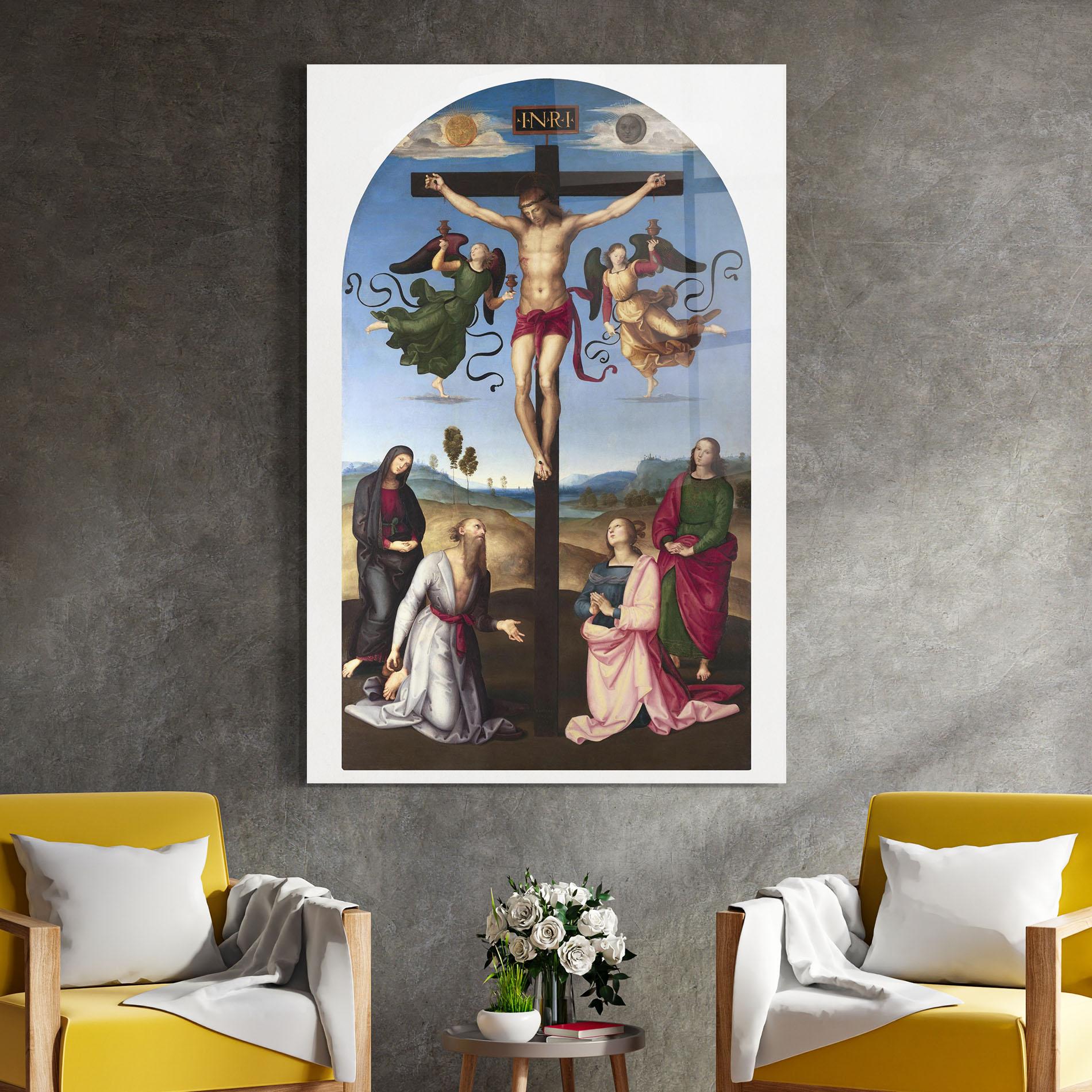 Glasbild Blue Sky Jesus mockup 4