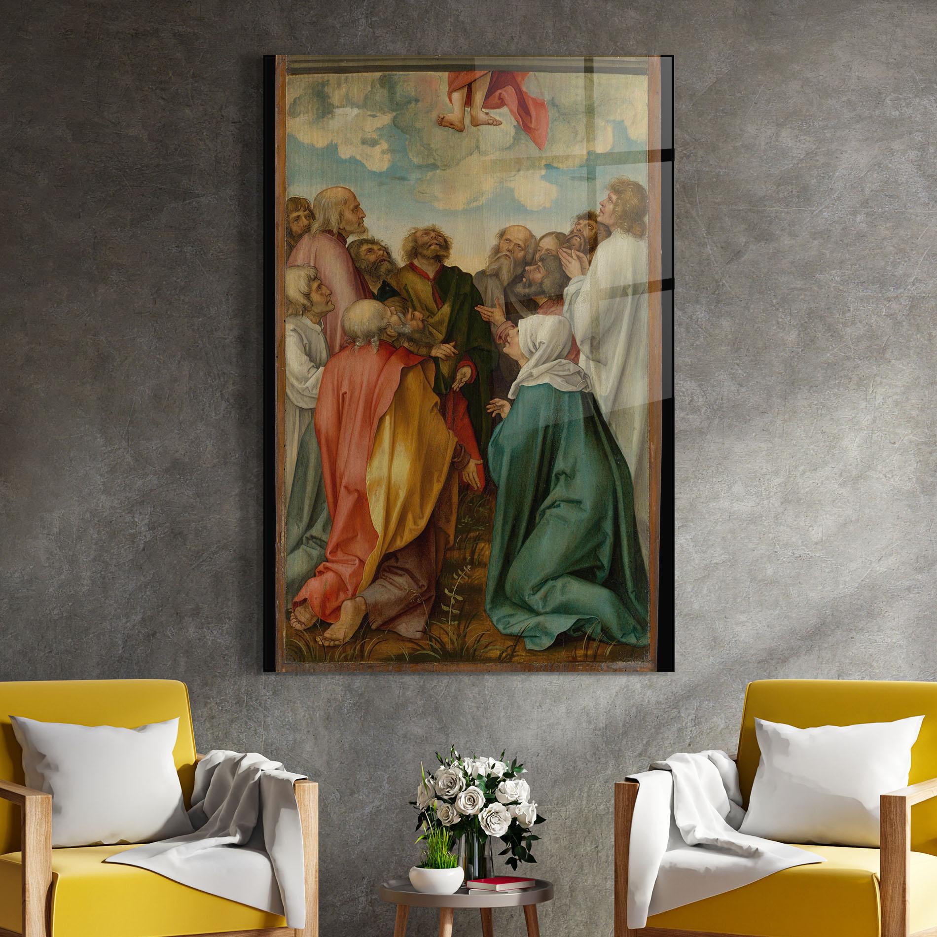 Glasbild Falling From Sky mockup 4