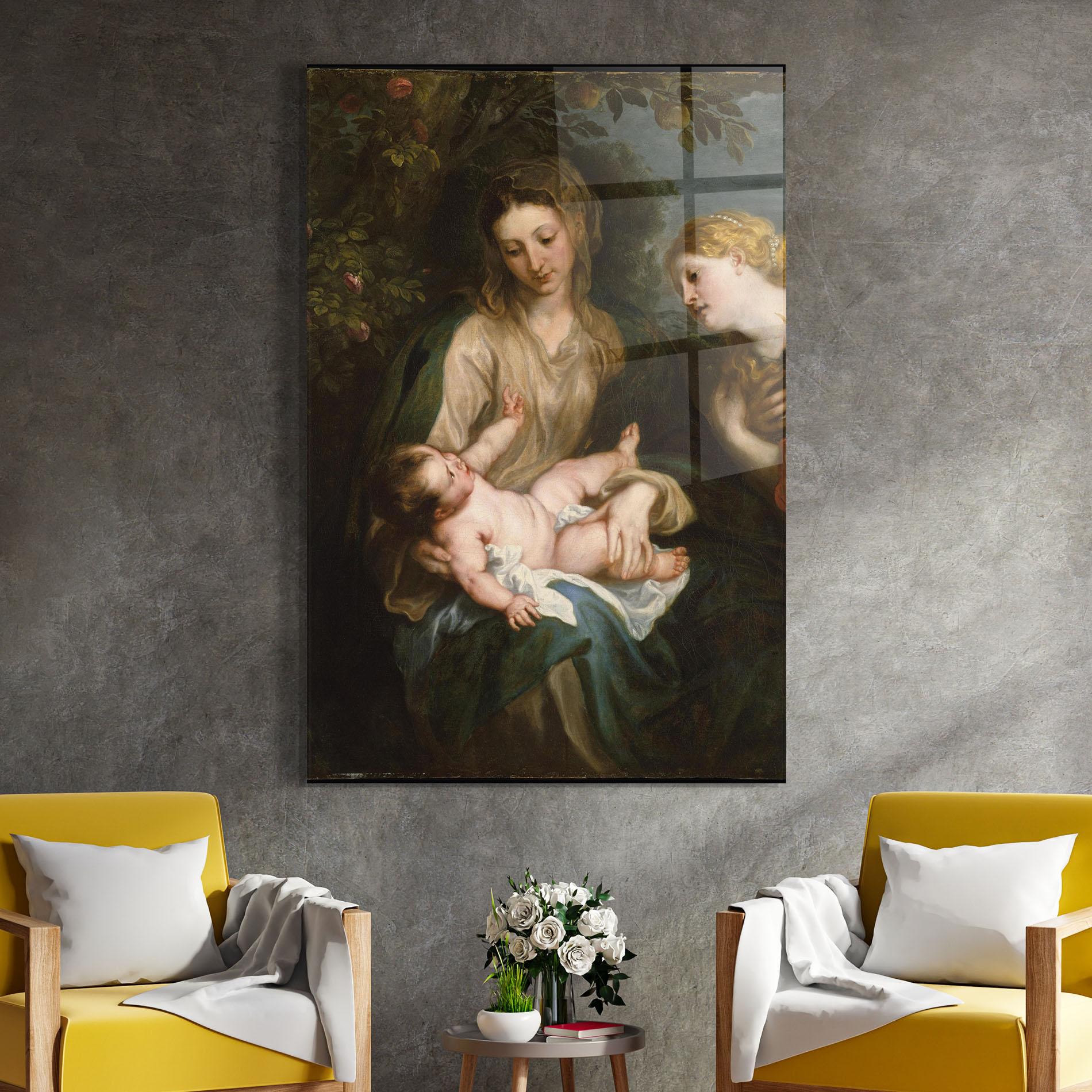 Glasbild Looking At Baby mockup 4