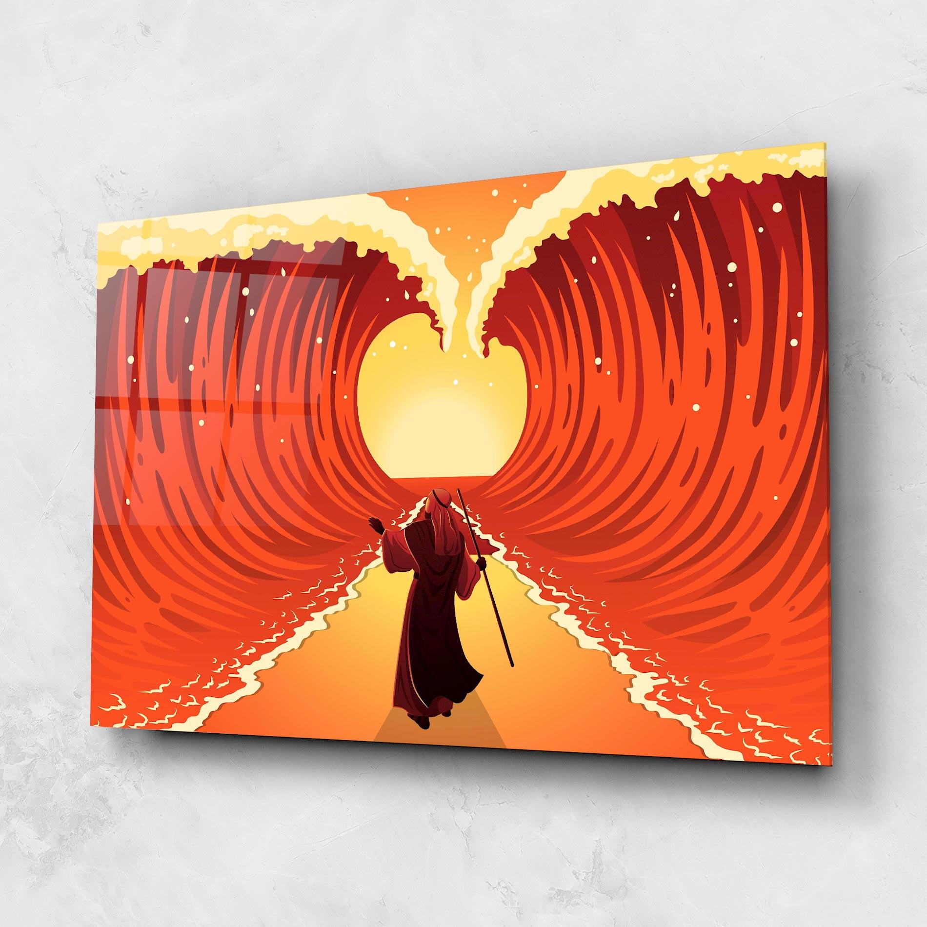 Glasbild Moses mockup 1