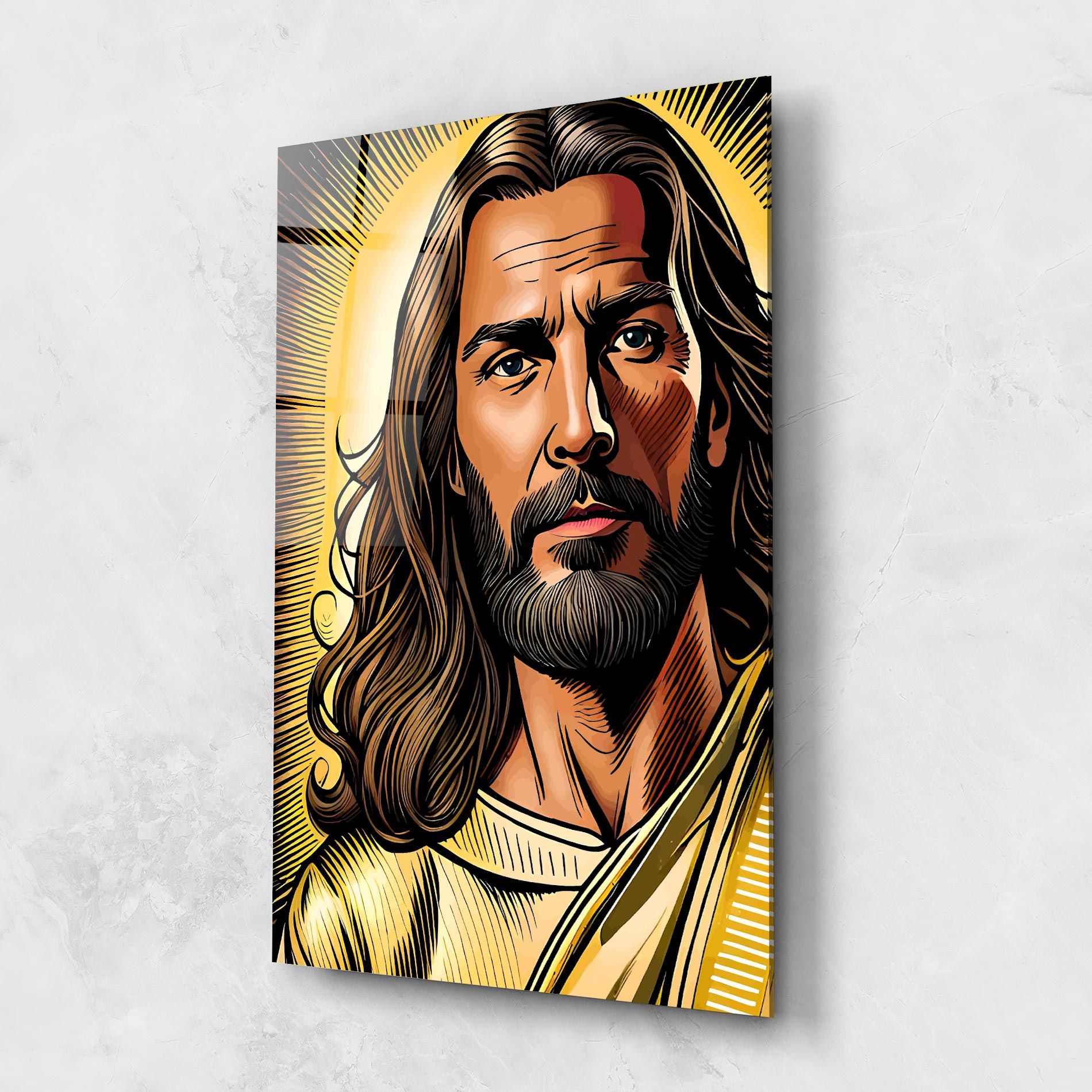 Gold Art Jesus mockup 1