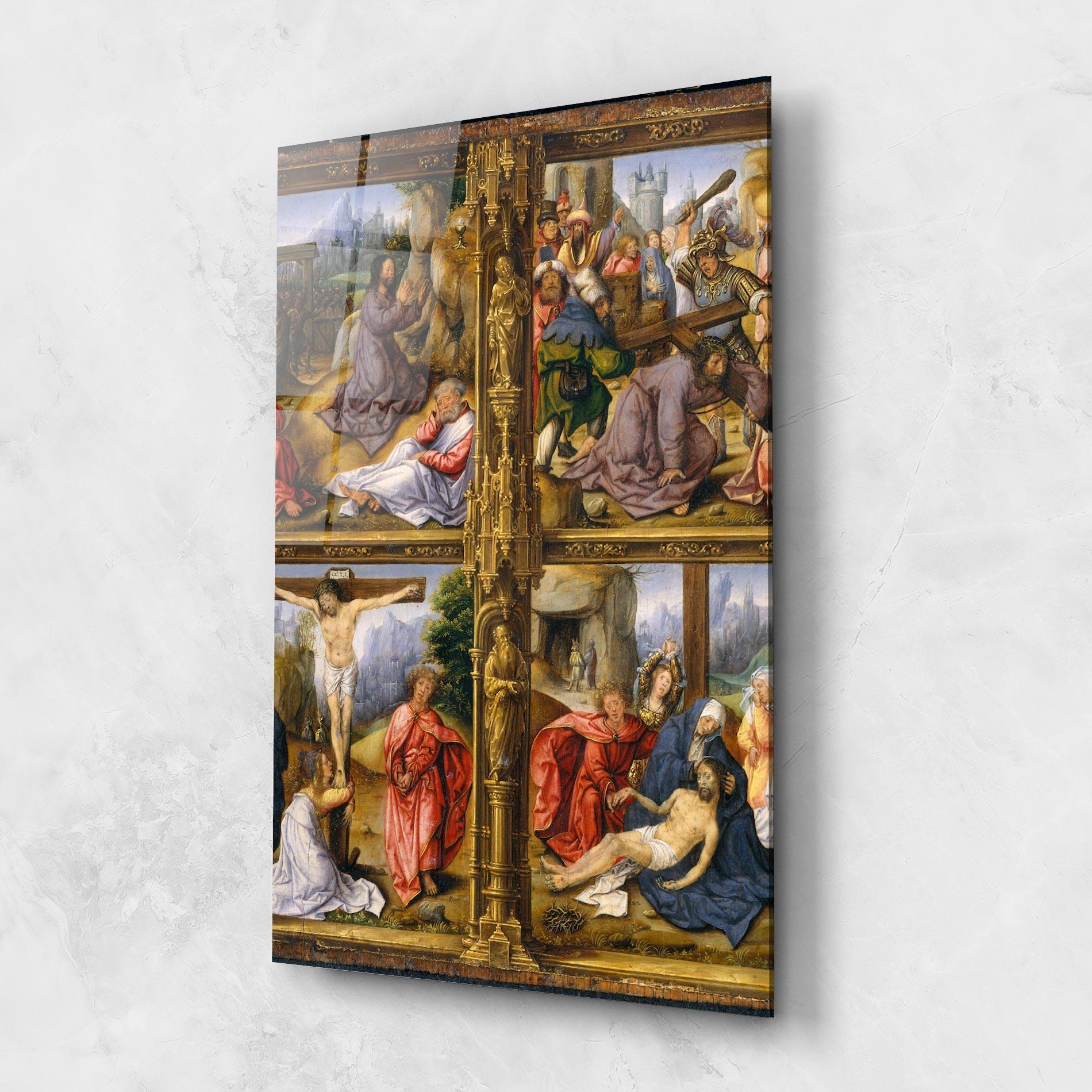 Glasbild Gold Window View mockup 1